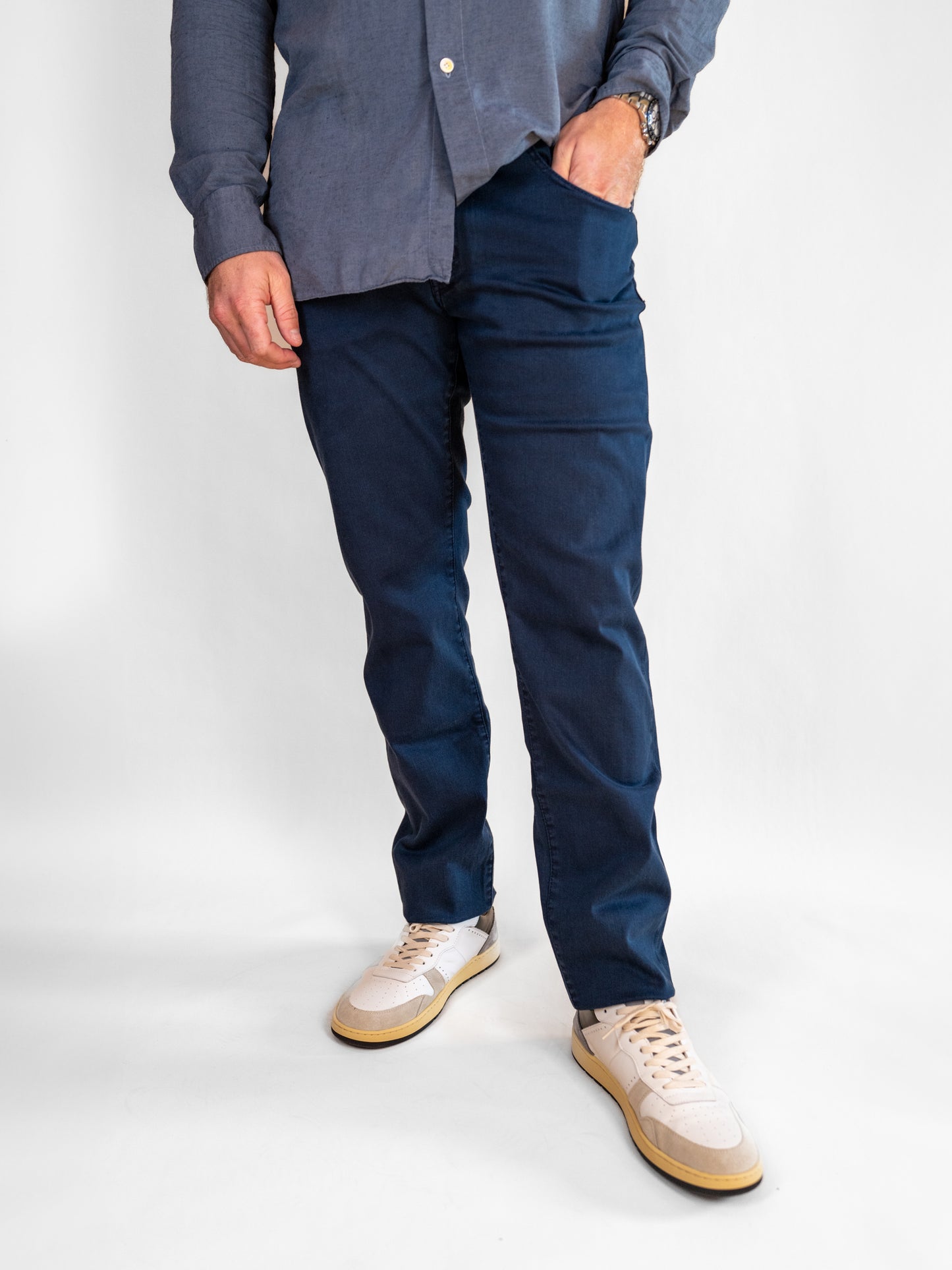 5-Pocket Gabardine Pant - Blue