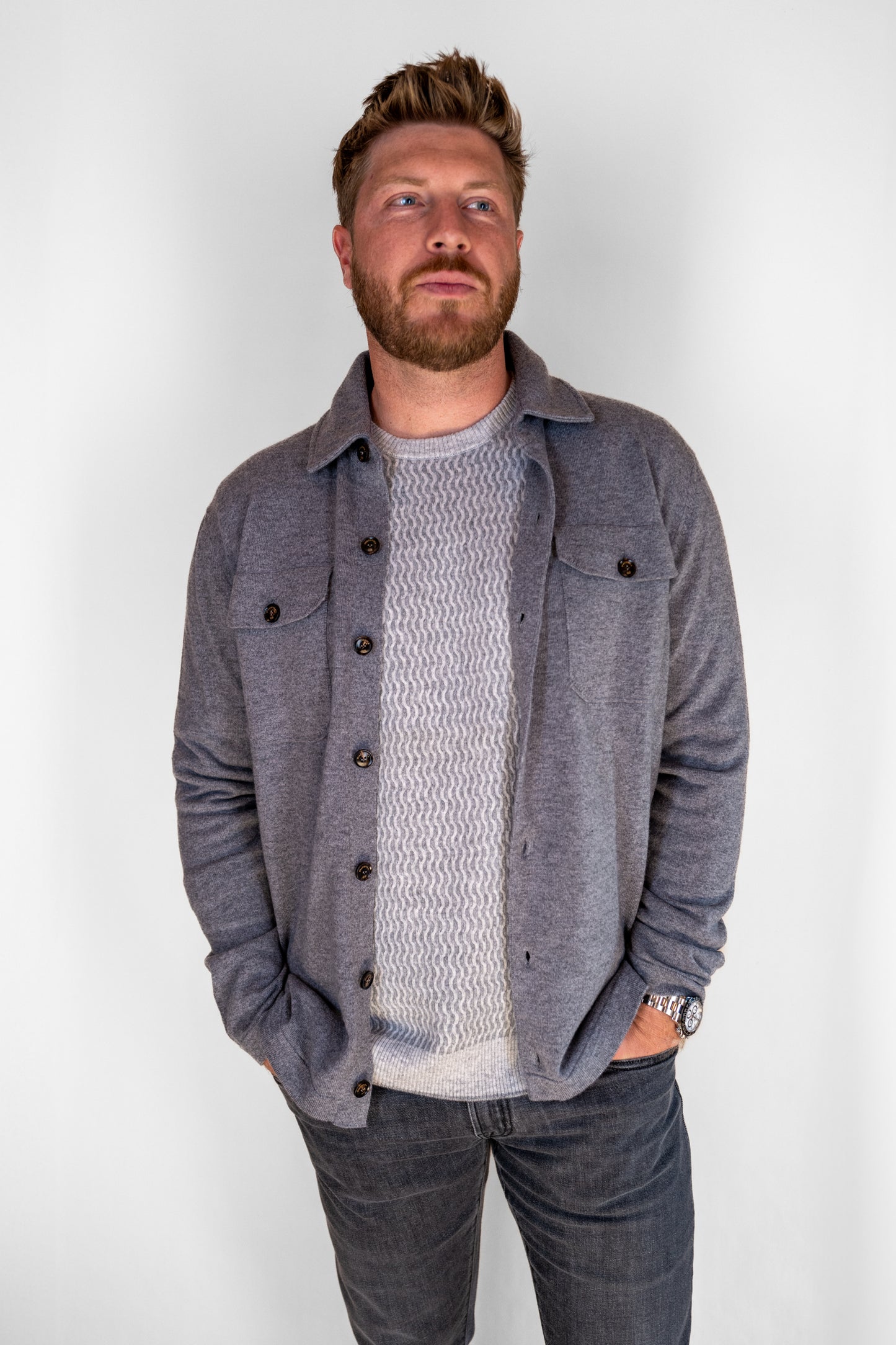 Cashmere Sweater Overshirt