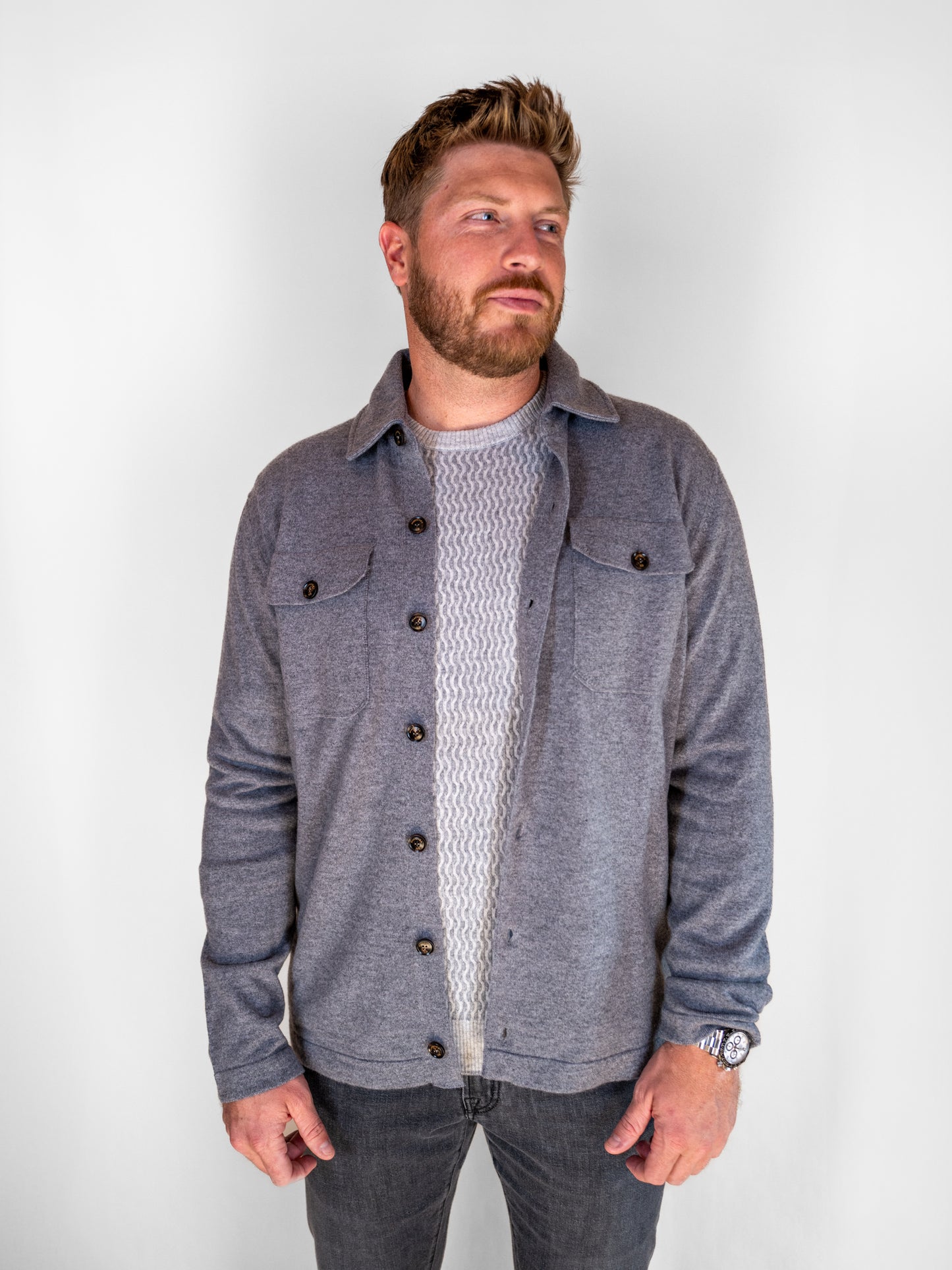 Cashmere Sweater Overshirt