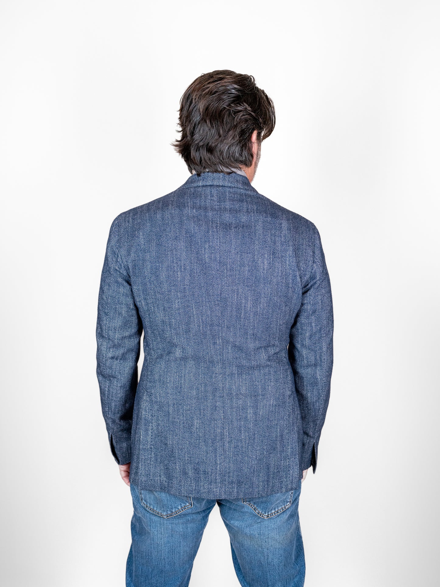 Herringbone Sport Coat - Navy