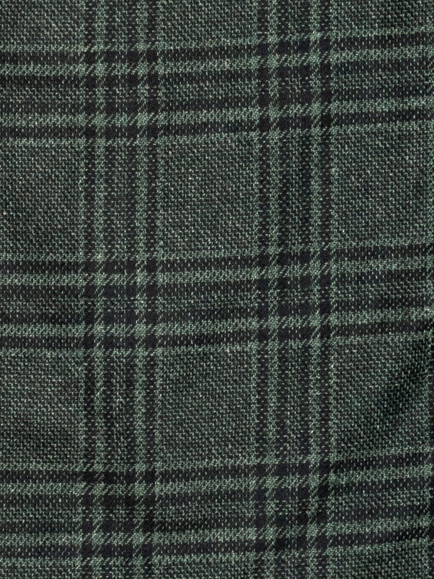 Wool Plaid Overshirt - Forest Green
