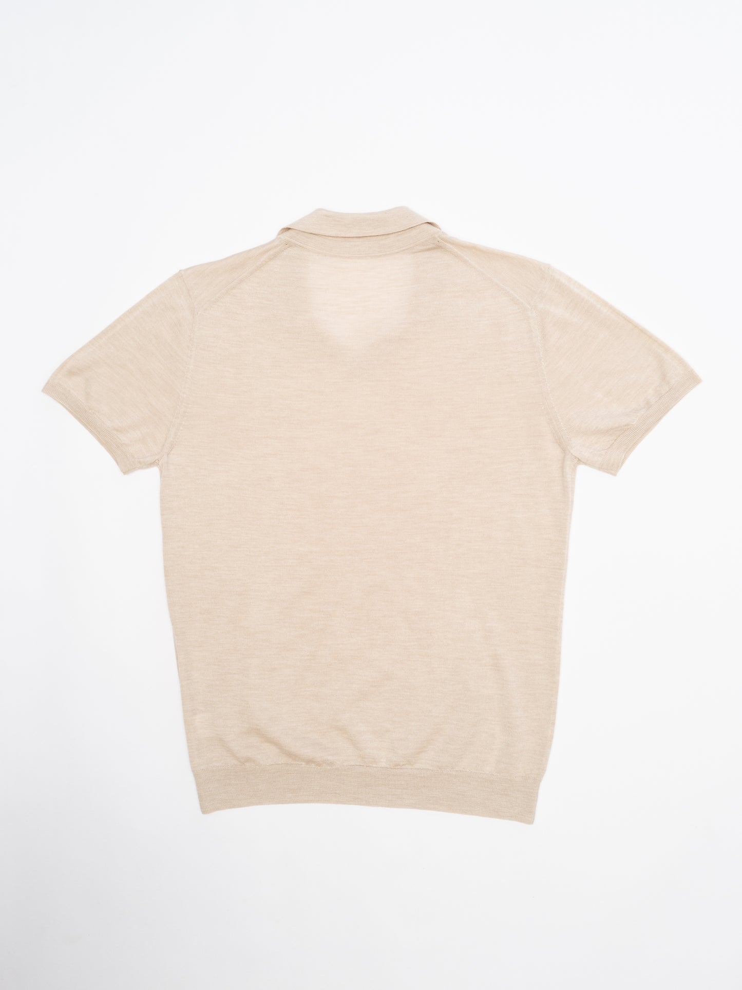Riva Johnny Collar Silk Cashmere Polo - Natural