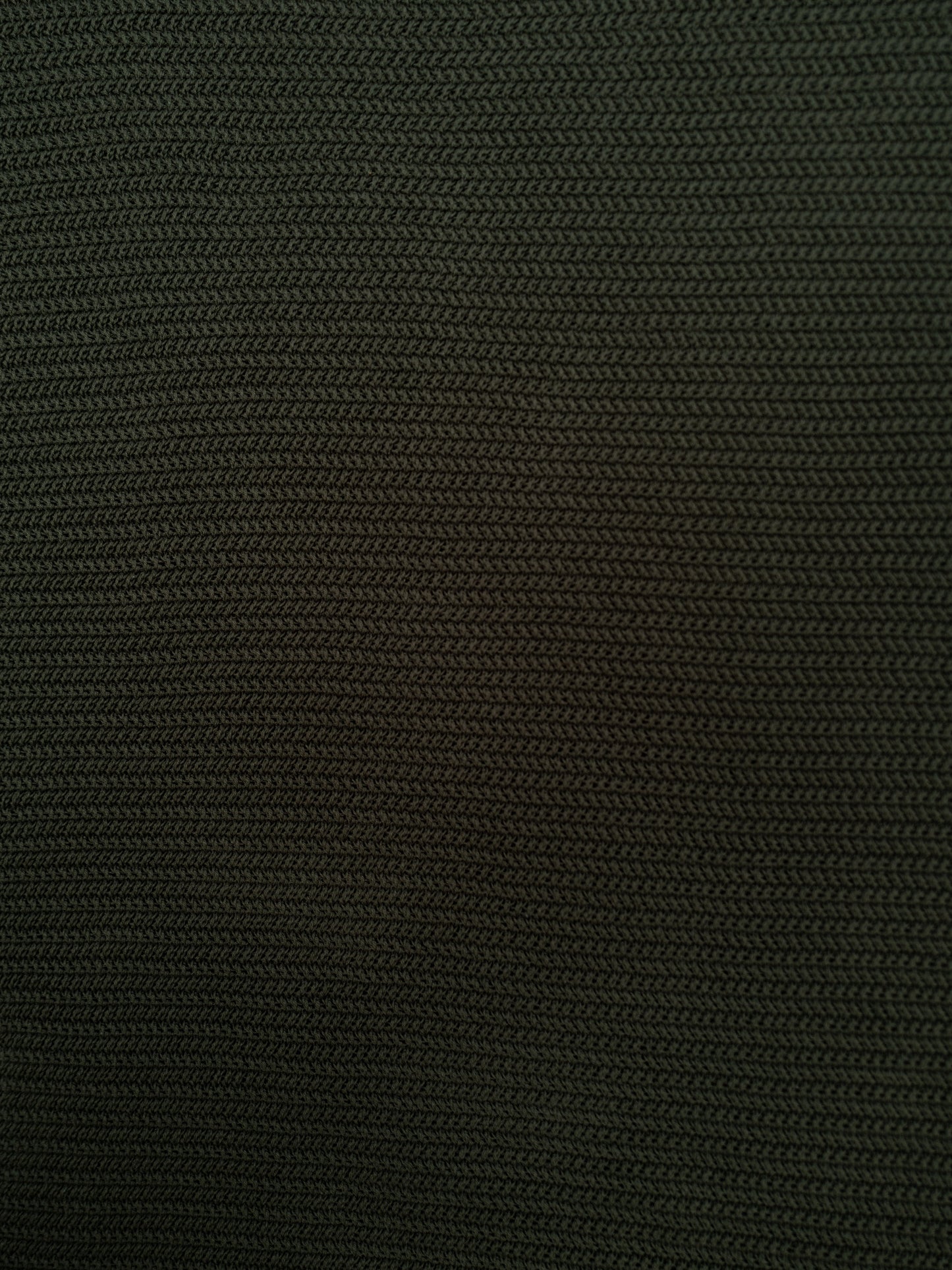Textured Johnny Collar Knit Polo - Dark Olive