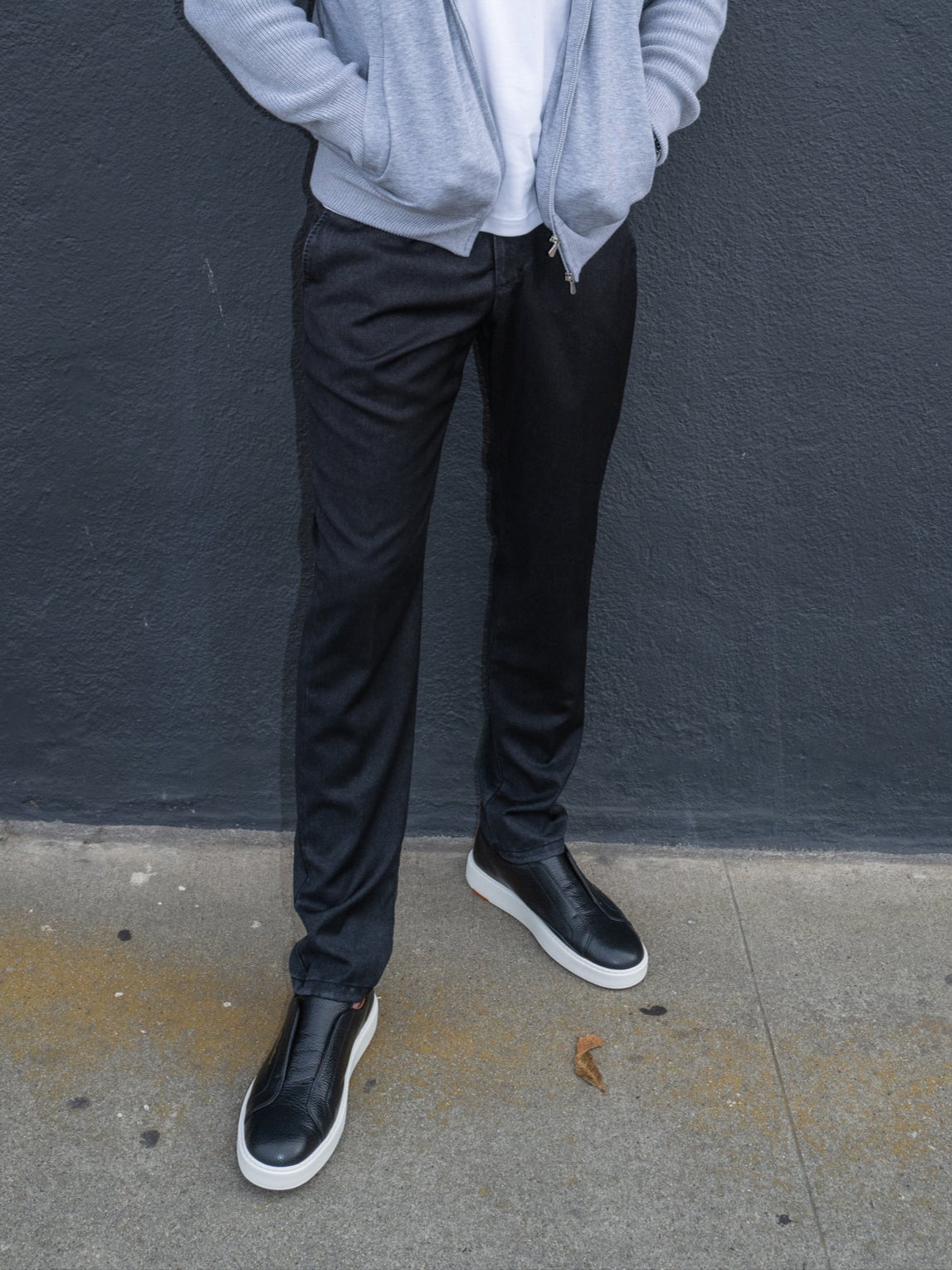 S4 - Victory Leather Slip-On Sneaker - Black