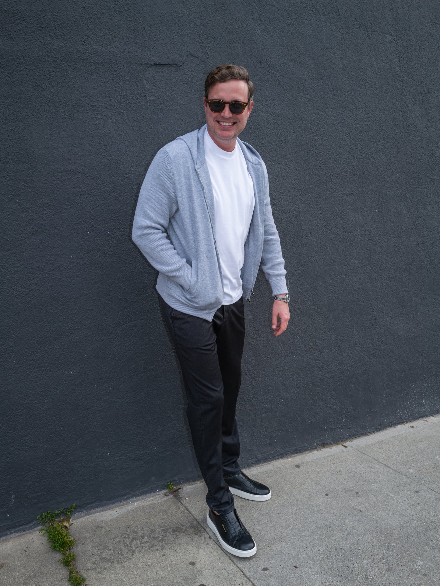 Giubbino Jersey & Knit Sweatshirt - Lt Grey