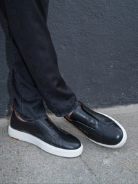 S4 - Victory Leather Slip-On Sneaker - Black