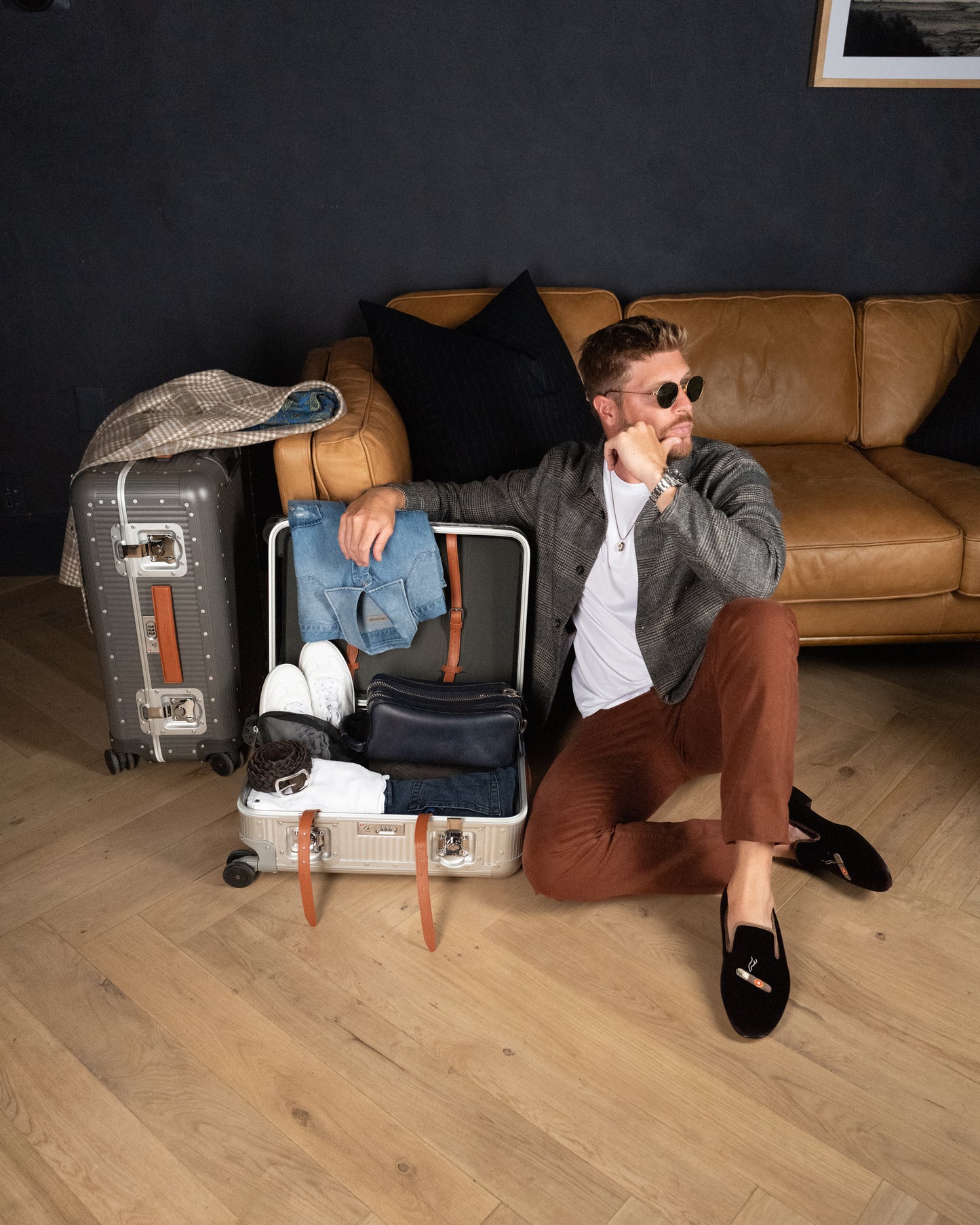 NeranoM 5-Pocket Cotton/Cashmere Pants - Rust