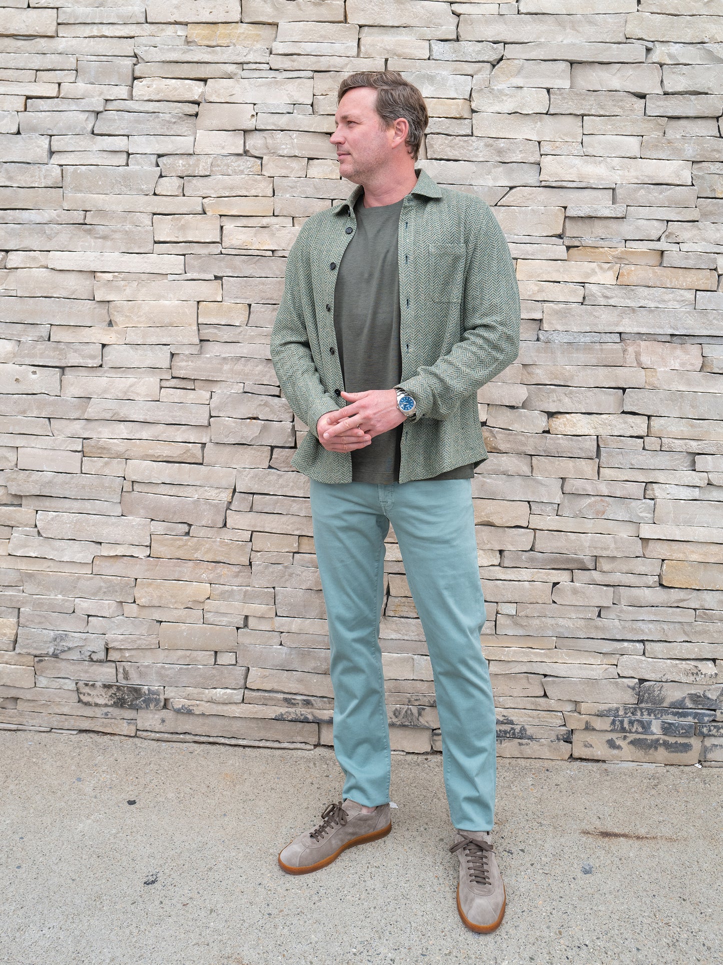 5-Pocket Gabardine Pant - Sage