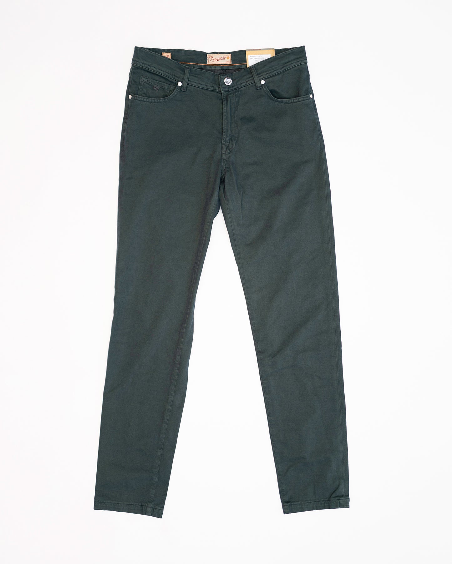NeranoM 5-Pocket Cotton/Cashmere Pants - Green