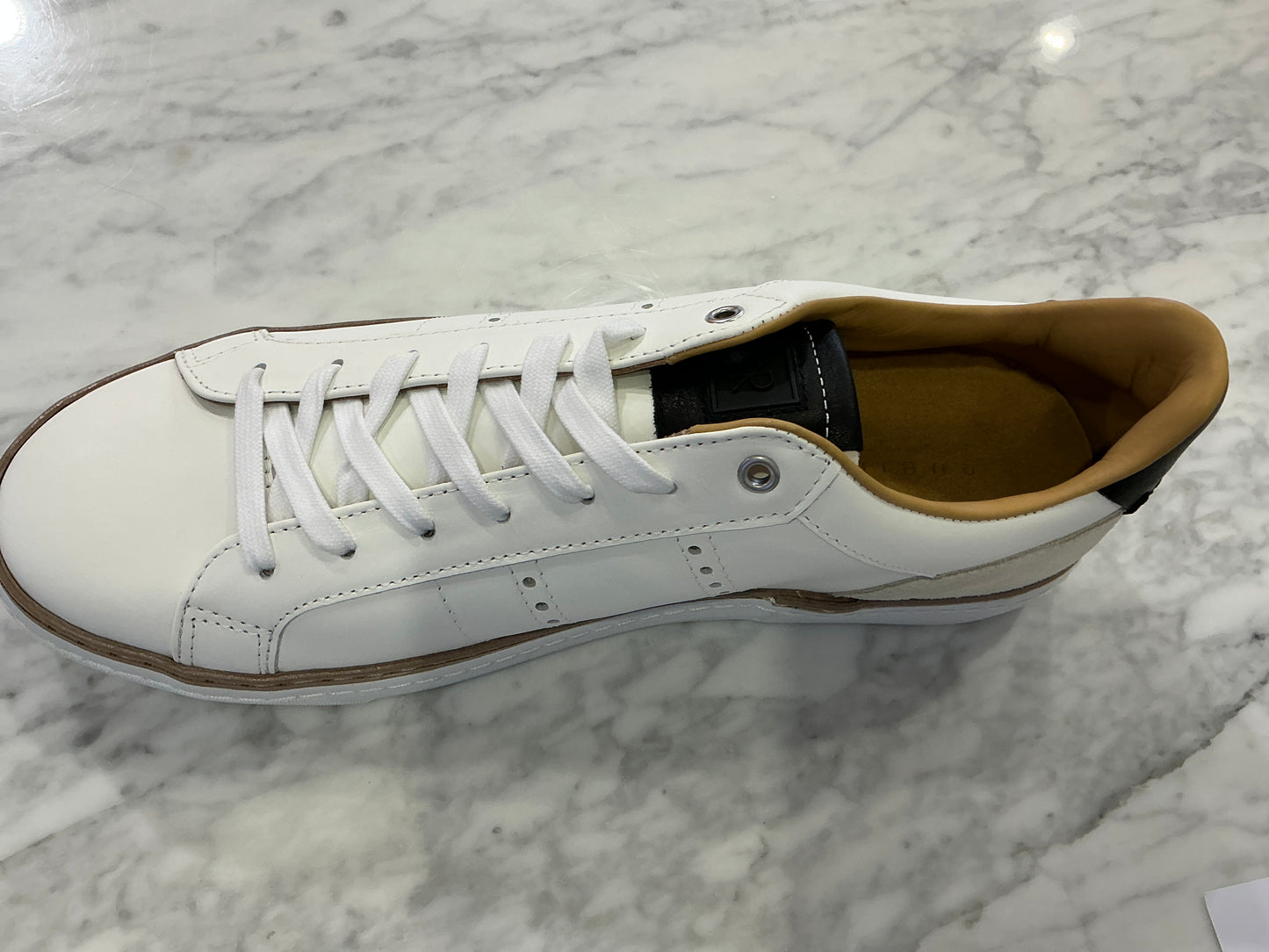 Ava White Leather Sneaker