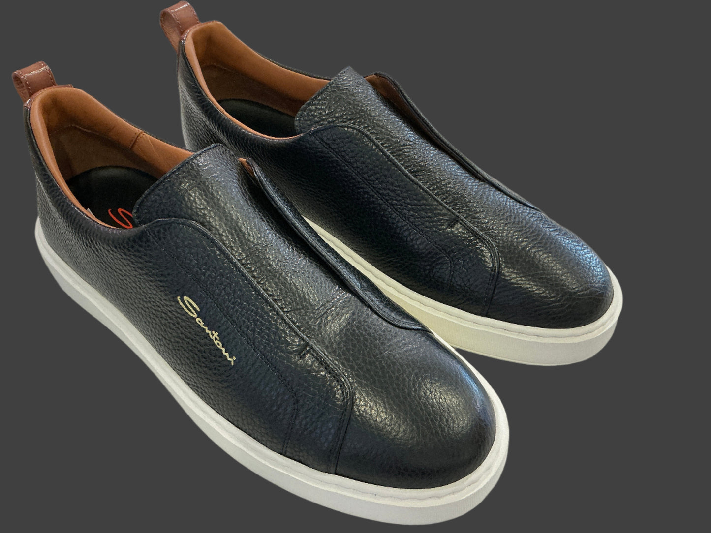 S4 - Victory Leather Slip-On Sneaker - Black