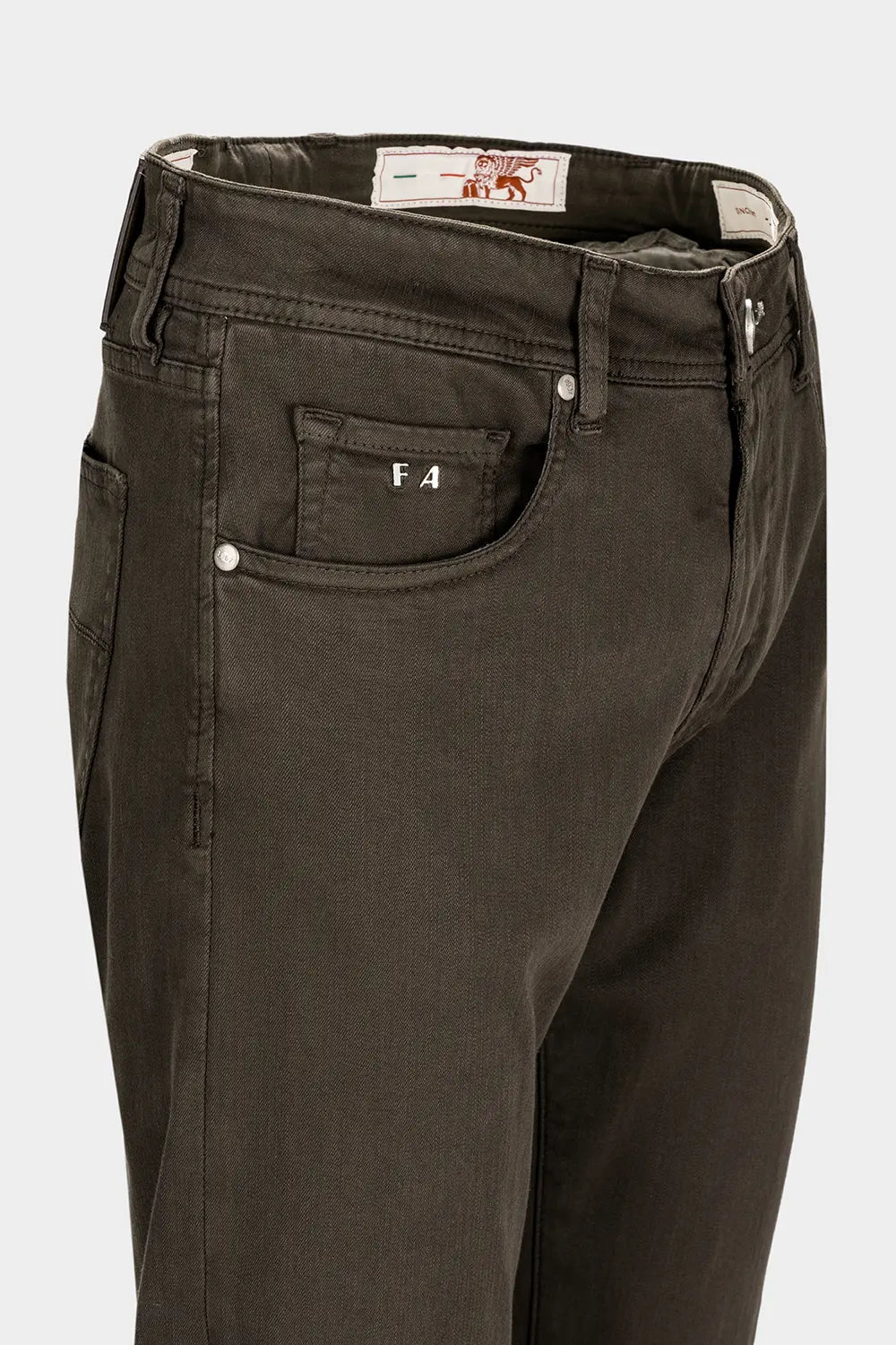 5-Pocket Gabardine Pant - Coffee