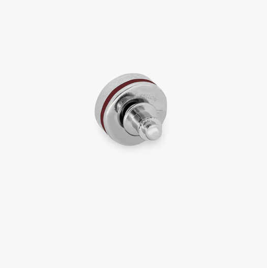 Skull Tourbillon Pin in Red Rhodium Plated Silver