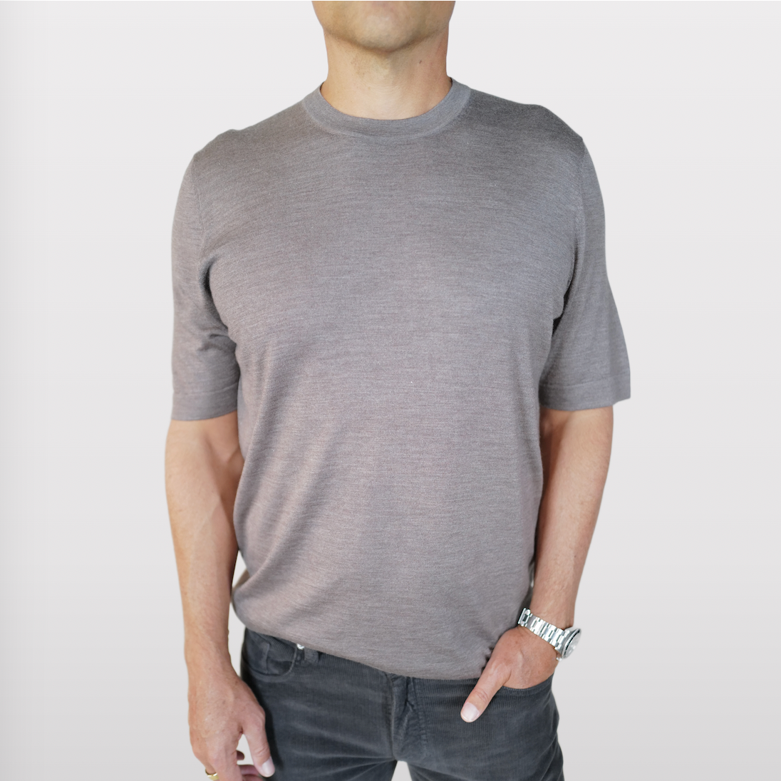 Gran Sasso Short-Sleeve Crewneck Knit