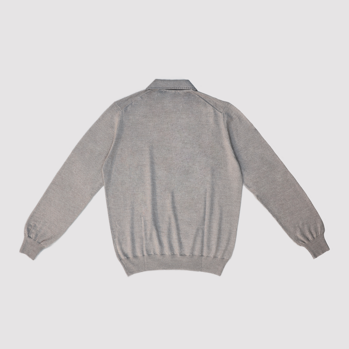 Gran Sasso Wool Half Zip Knit Polo