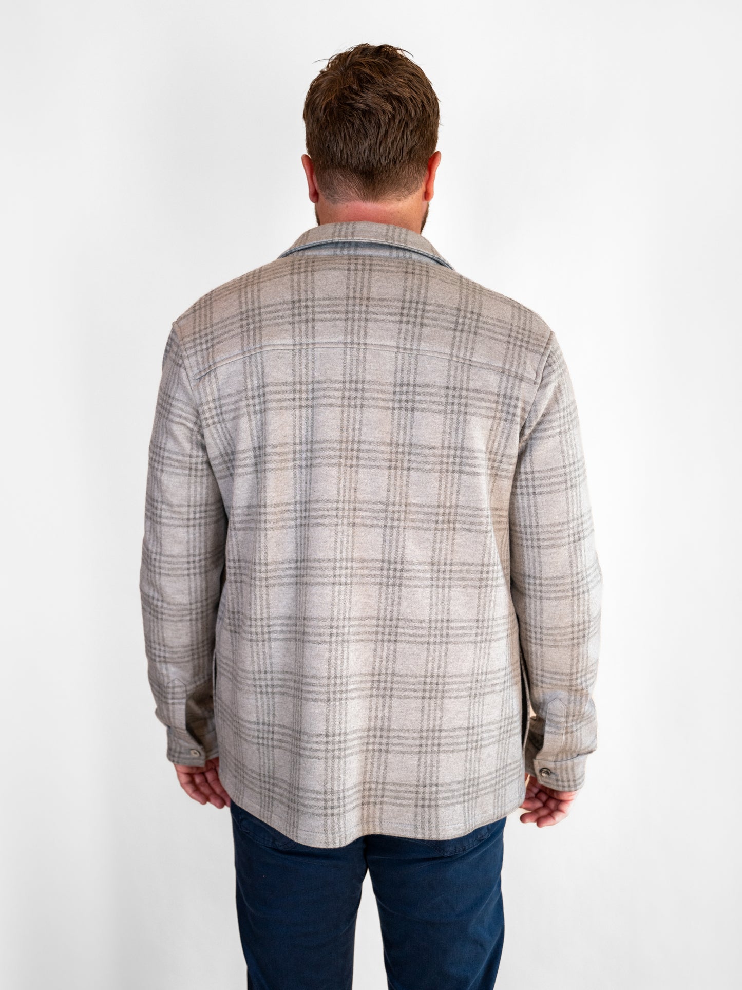 Grey Plaid Cashmere Jacket