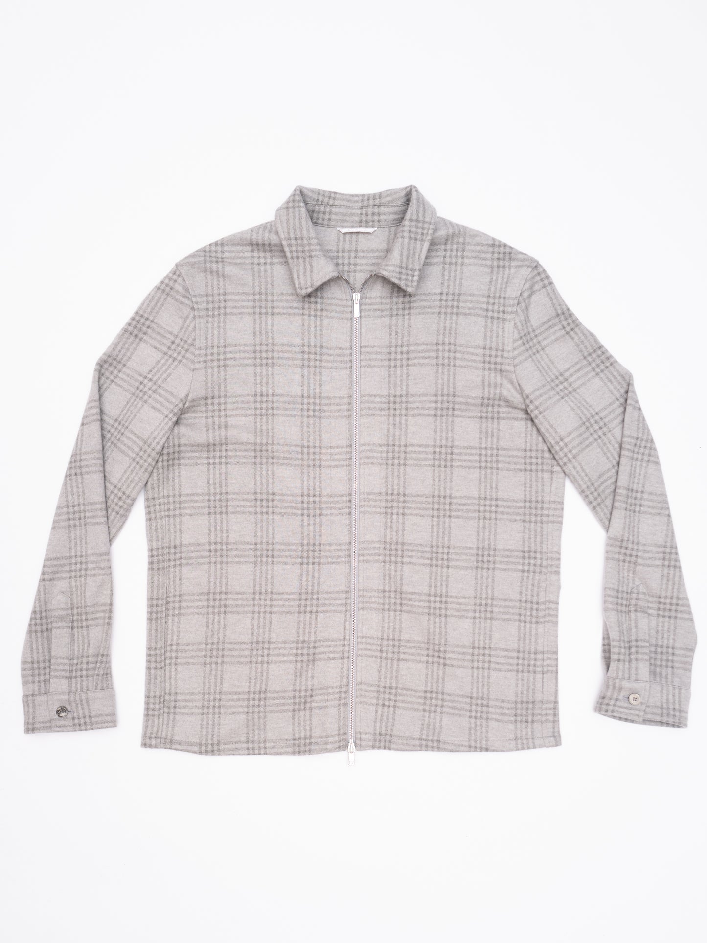 Grey Plaid Cashmere Jacket