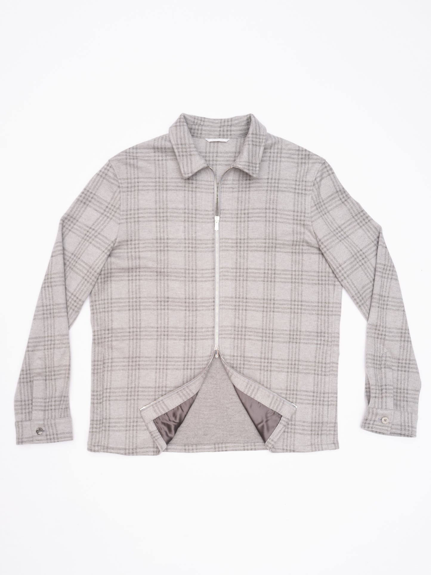 Grey Plaid Cashmere Jacket
