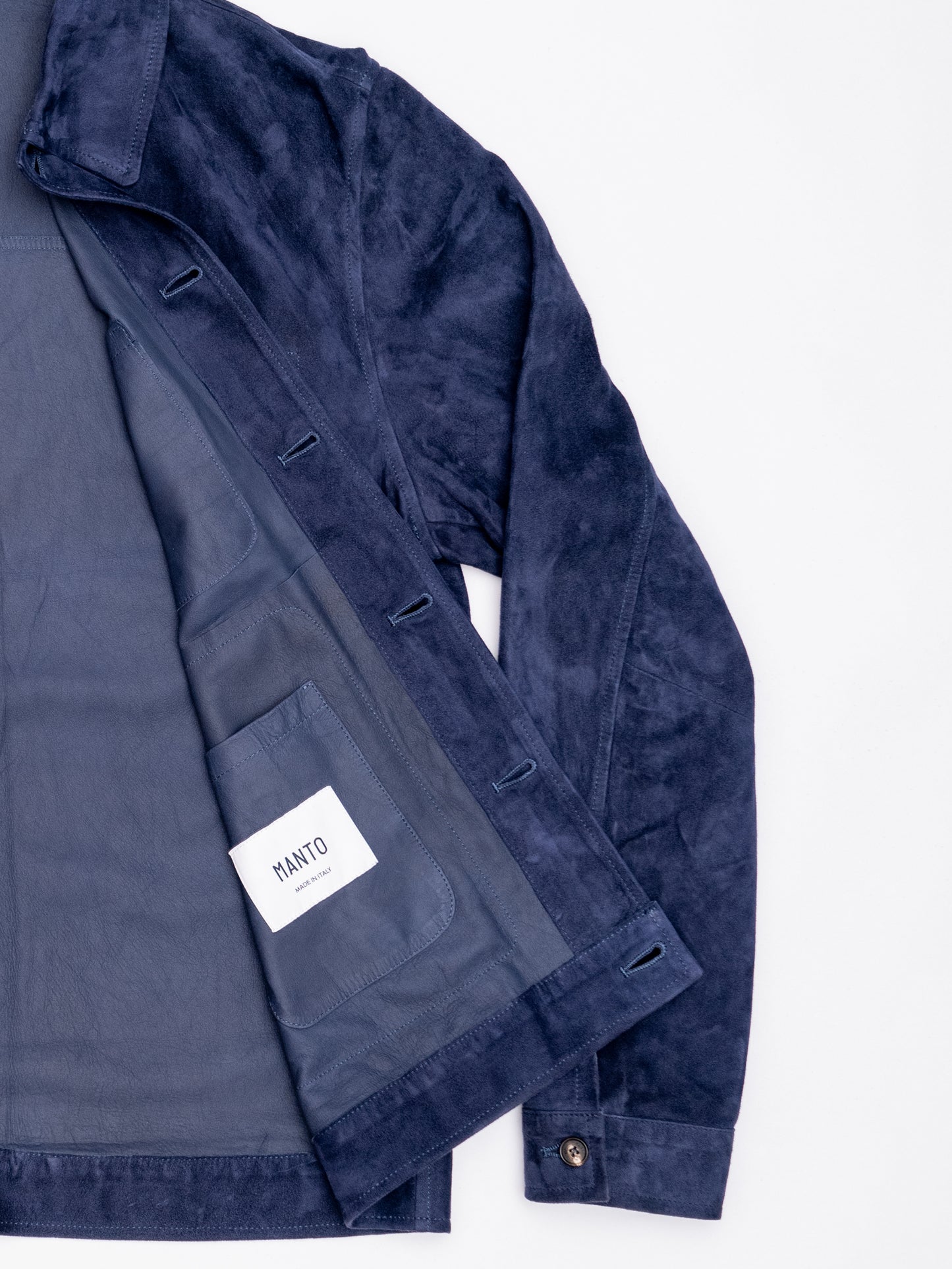 Strozzi Navy Suede Jacket