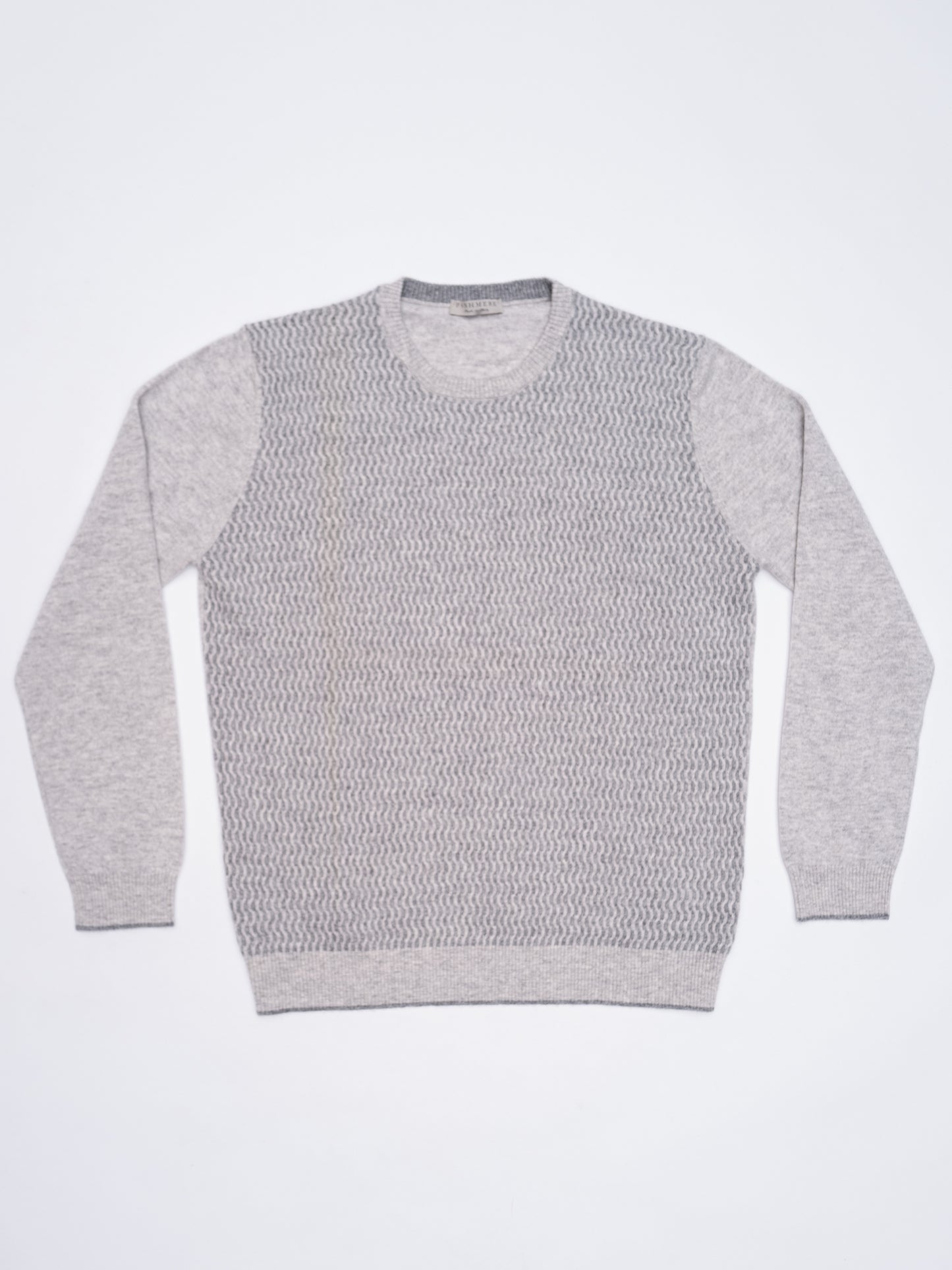 Grey Crewneck Cashmere Sweater