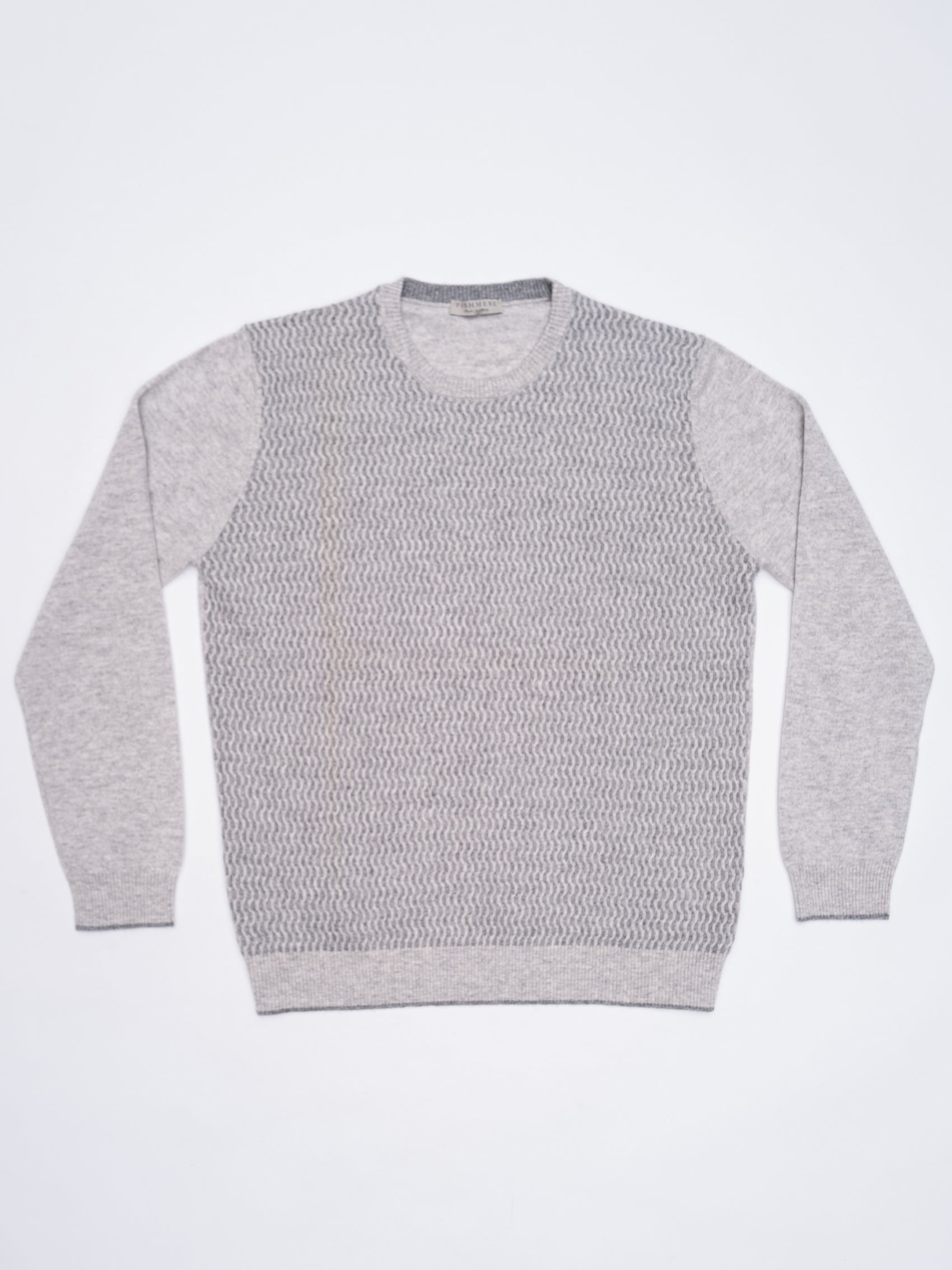 Grey Crewneck Cashmere Sweater