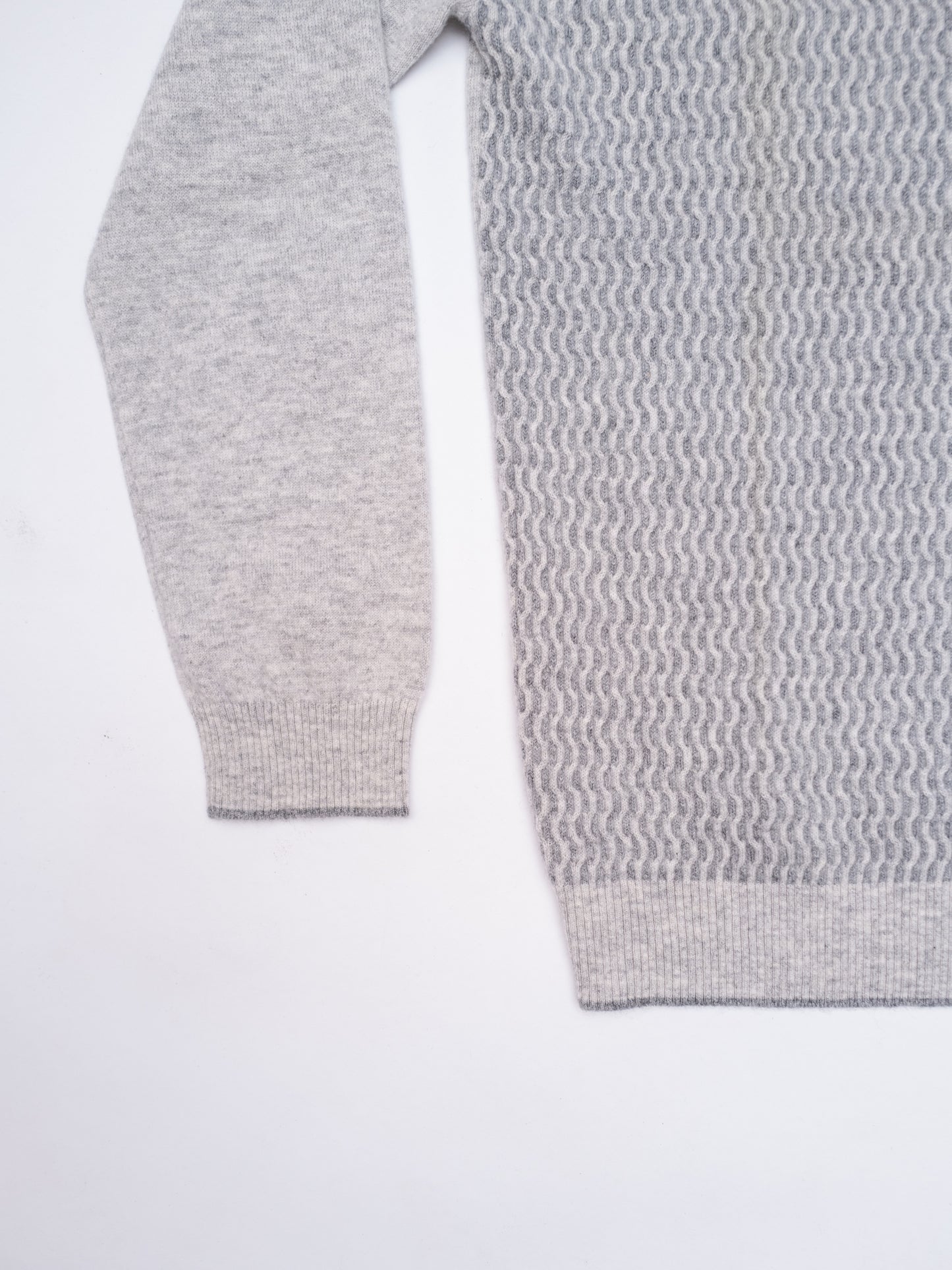 Grey Crewneck Cashmere Sweater