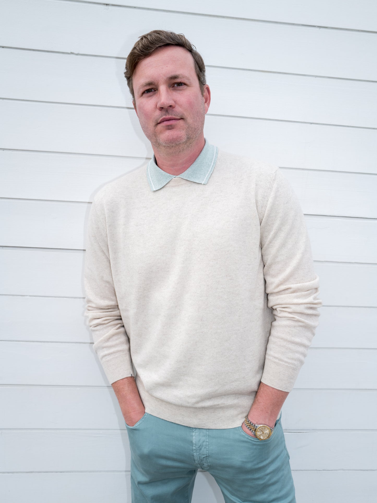 Cashmere Crew Neck Sweater - Natural