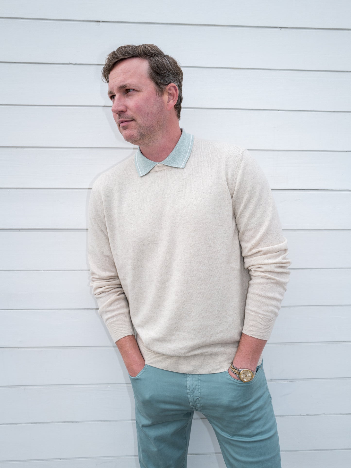 Cashmere Crew Neck Sweater - Natural