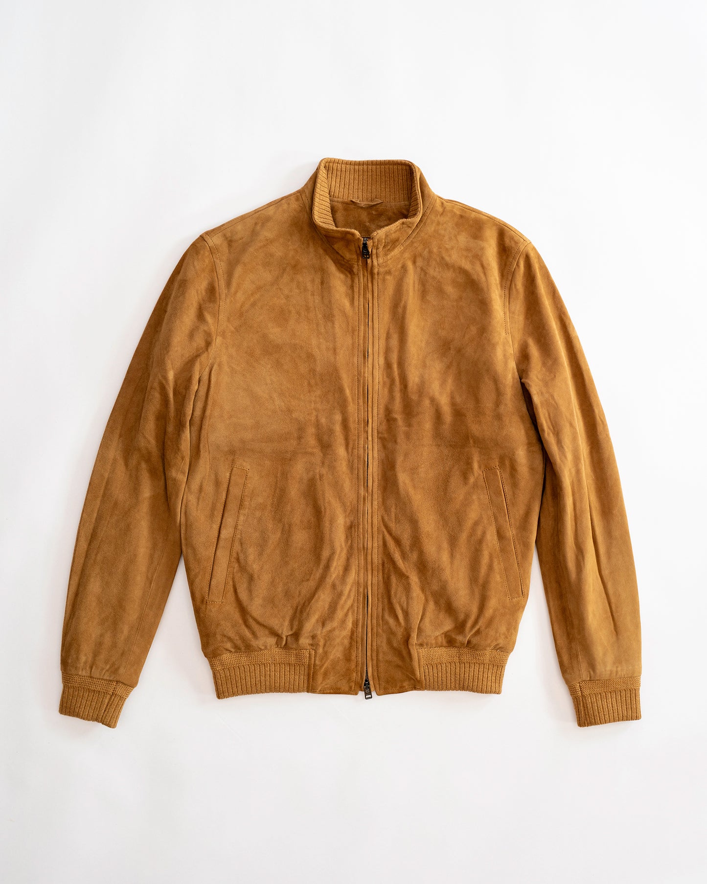Deck Zip Camel Suede Bomber