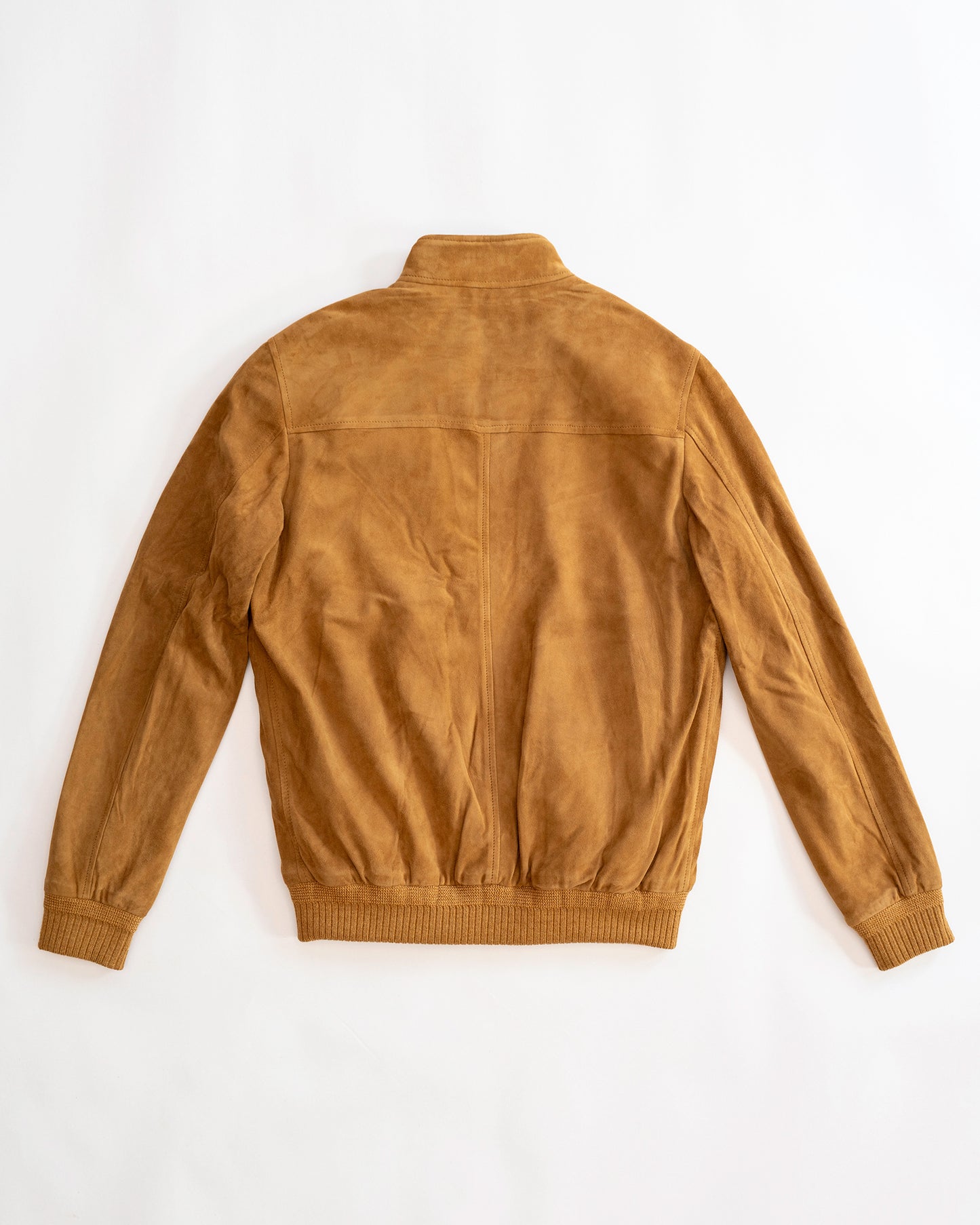 Deck Zip Camel Suede Bomber