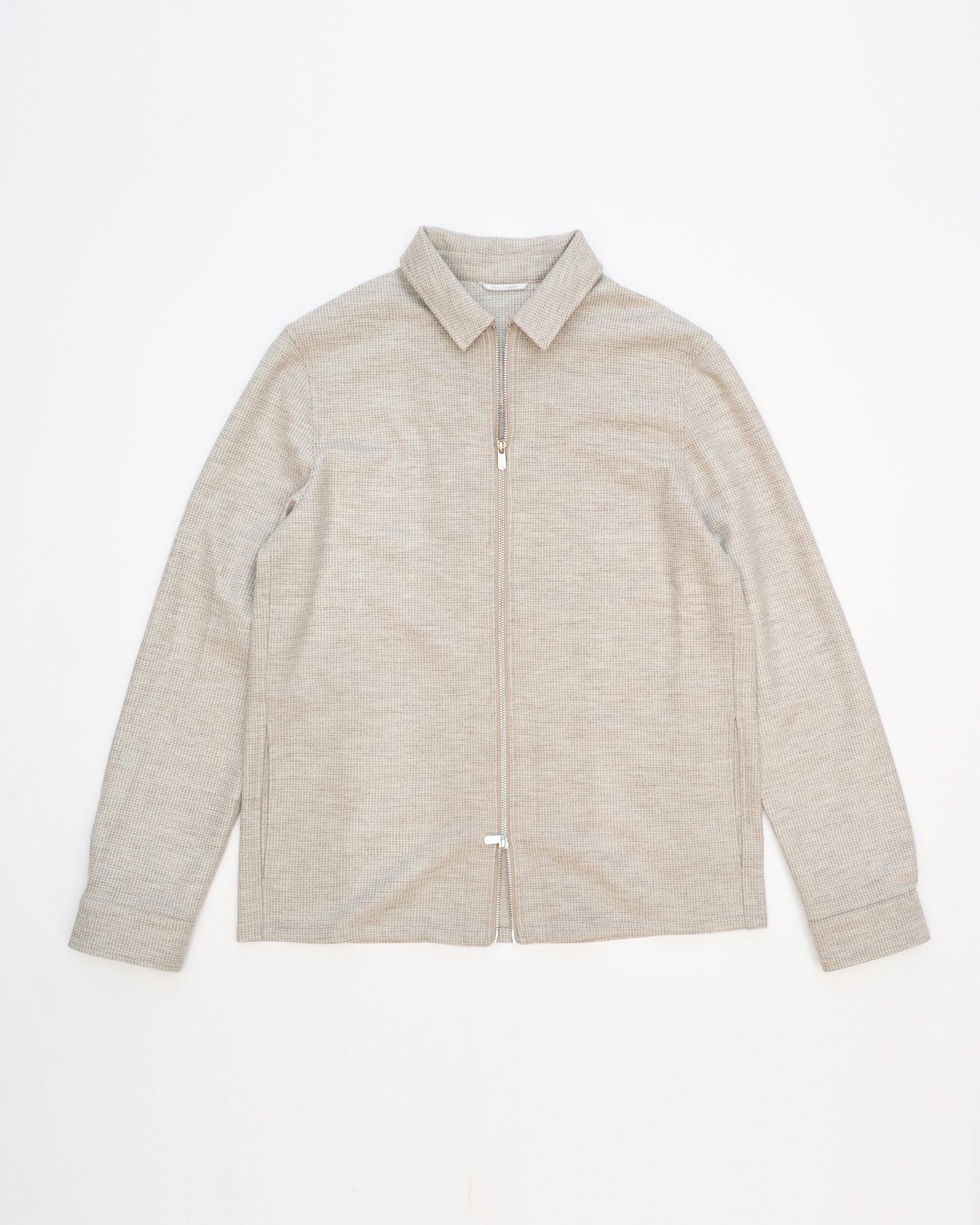 Avi Bomber Jacket - Taupe Houndstooth