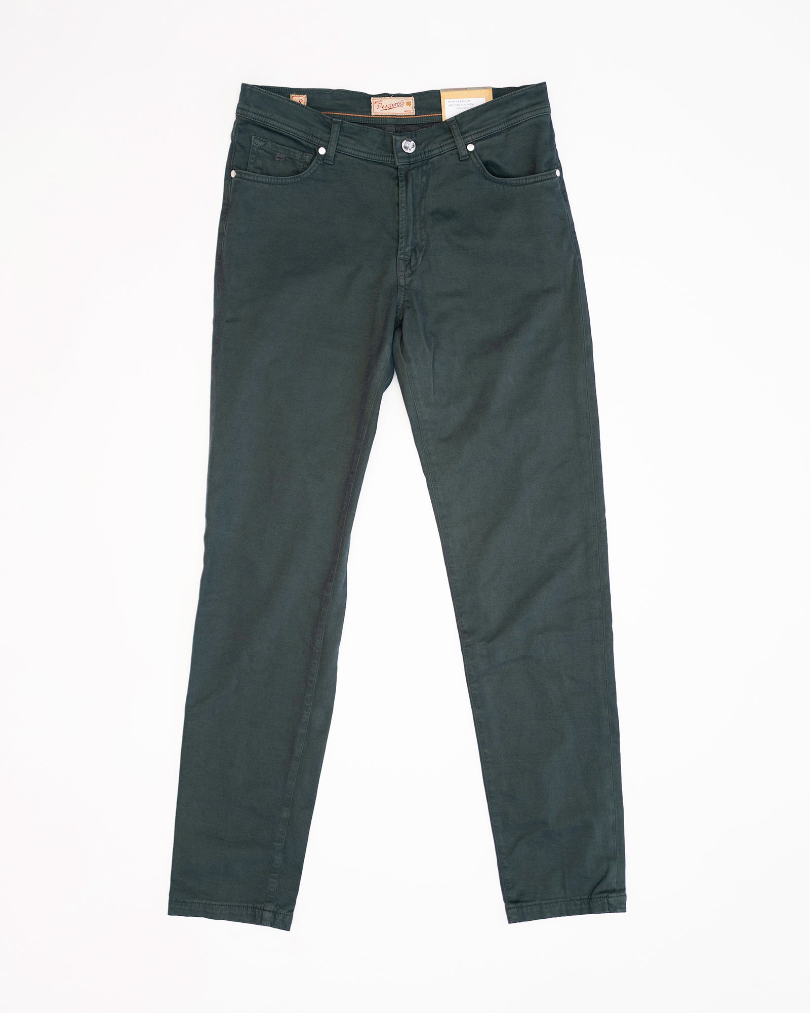 NeranoM 5-Pocket Cotton/Cashmere Pants - Green
