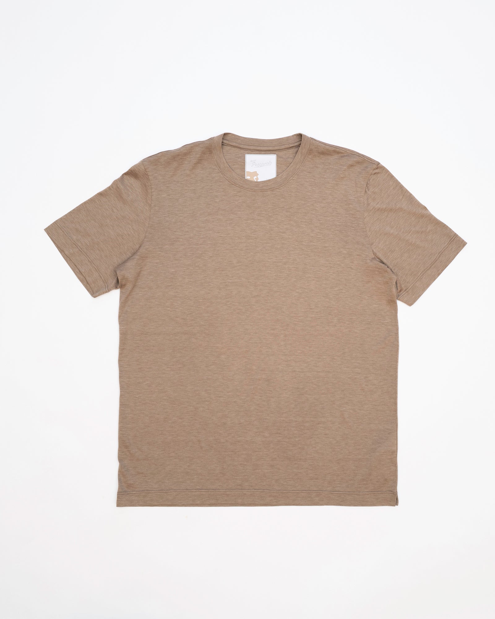 James Silk Blend T-Shirt - Beige