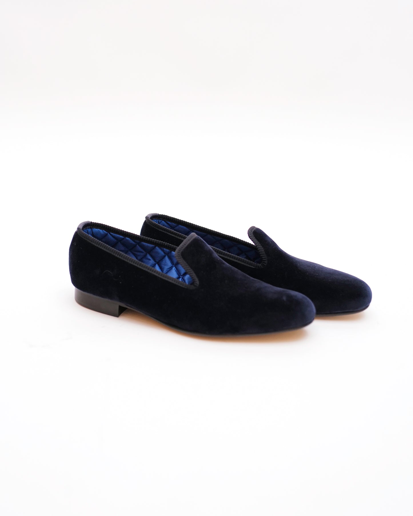 BE2 - Navy Velvet Plain Albert