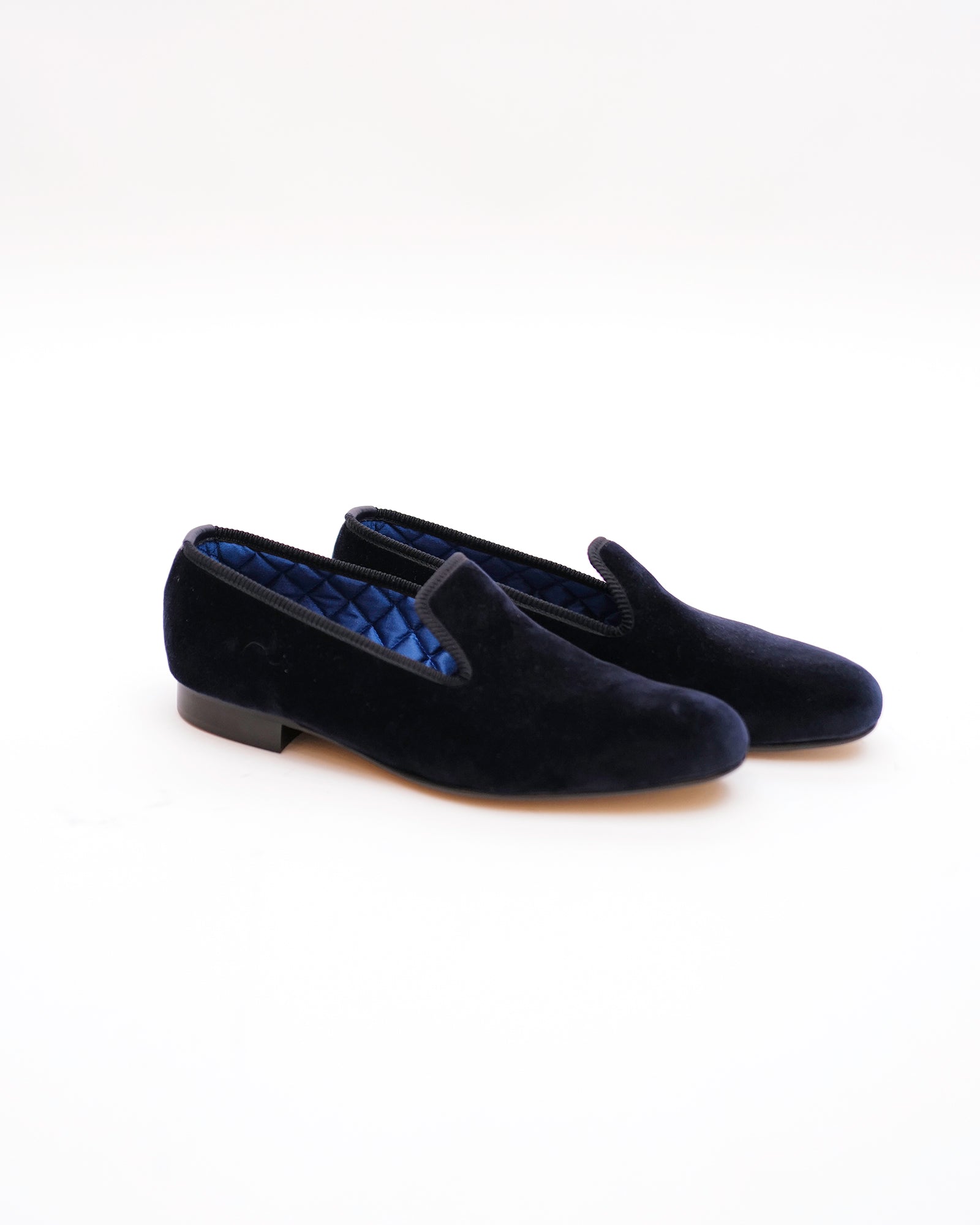 BE2 - Navy Velvet Plain Albert