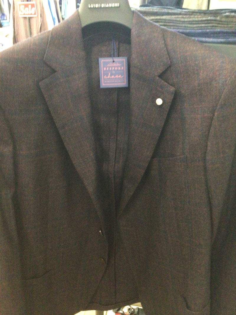 Luigi Bianchi Navy/Maroon Plaid Sport Coat