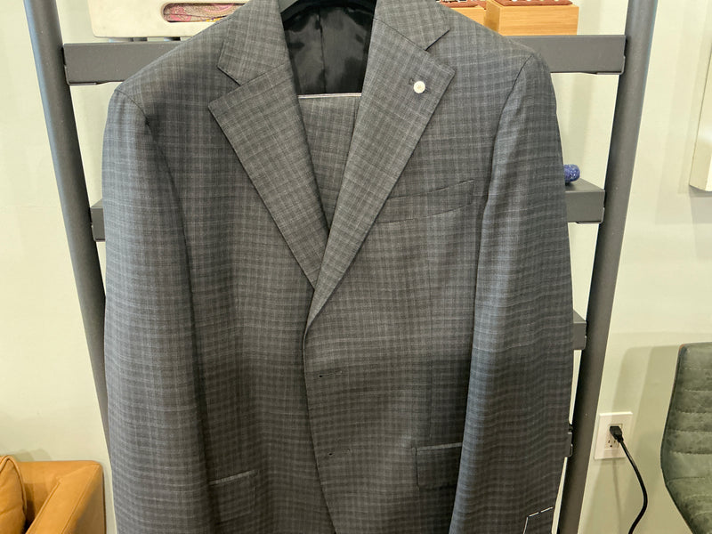 Luigi Bianchi Grey Check Suit