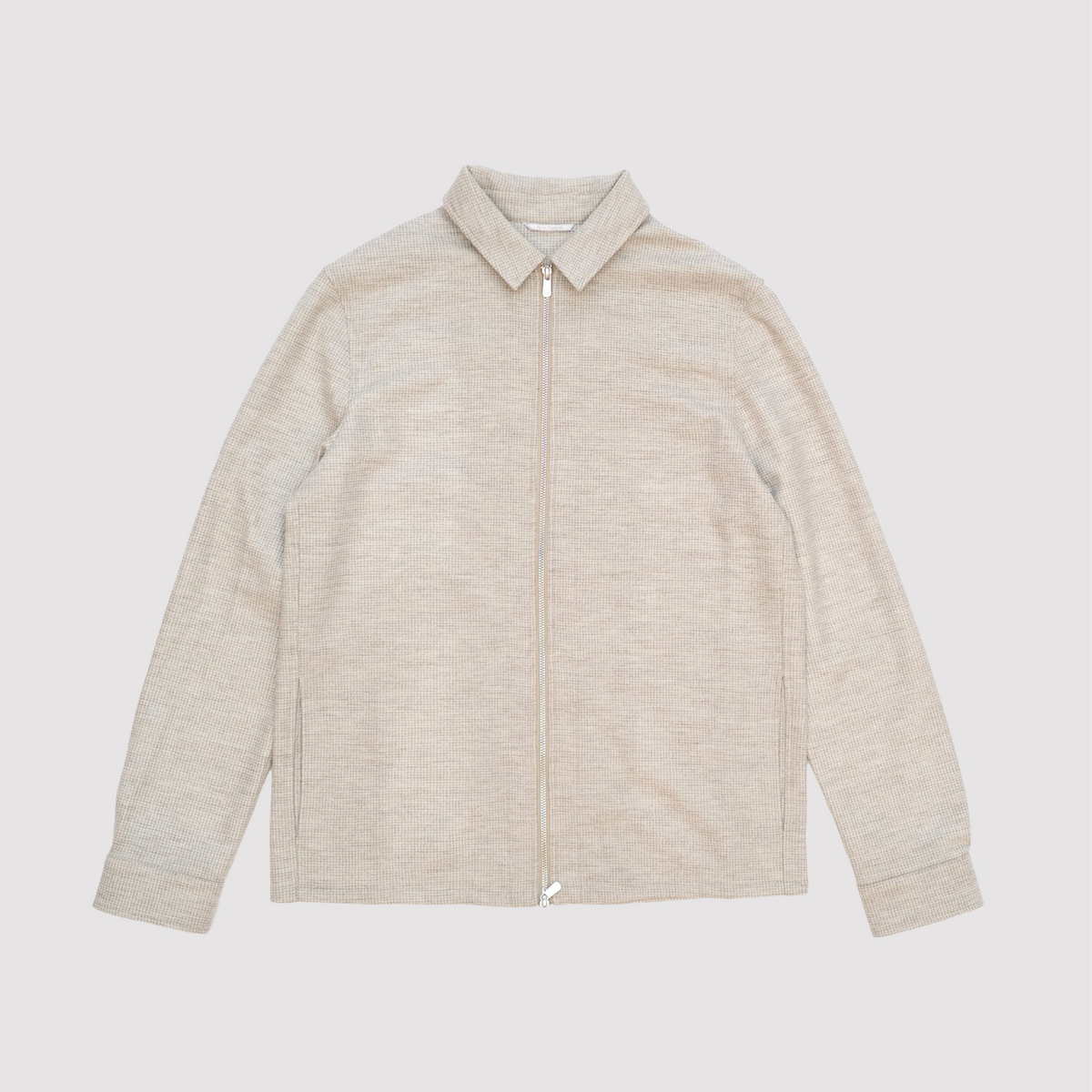 Avi Bomber Jacket - Taupe Houndstooth