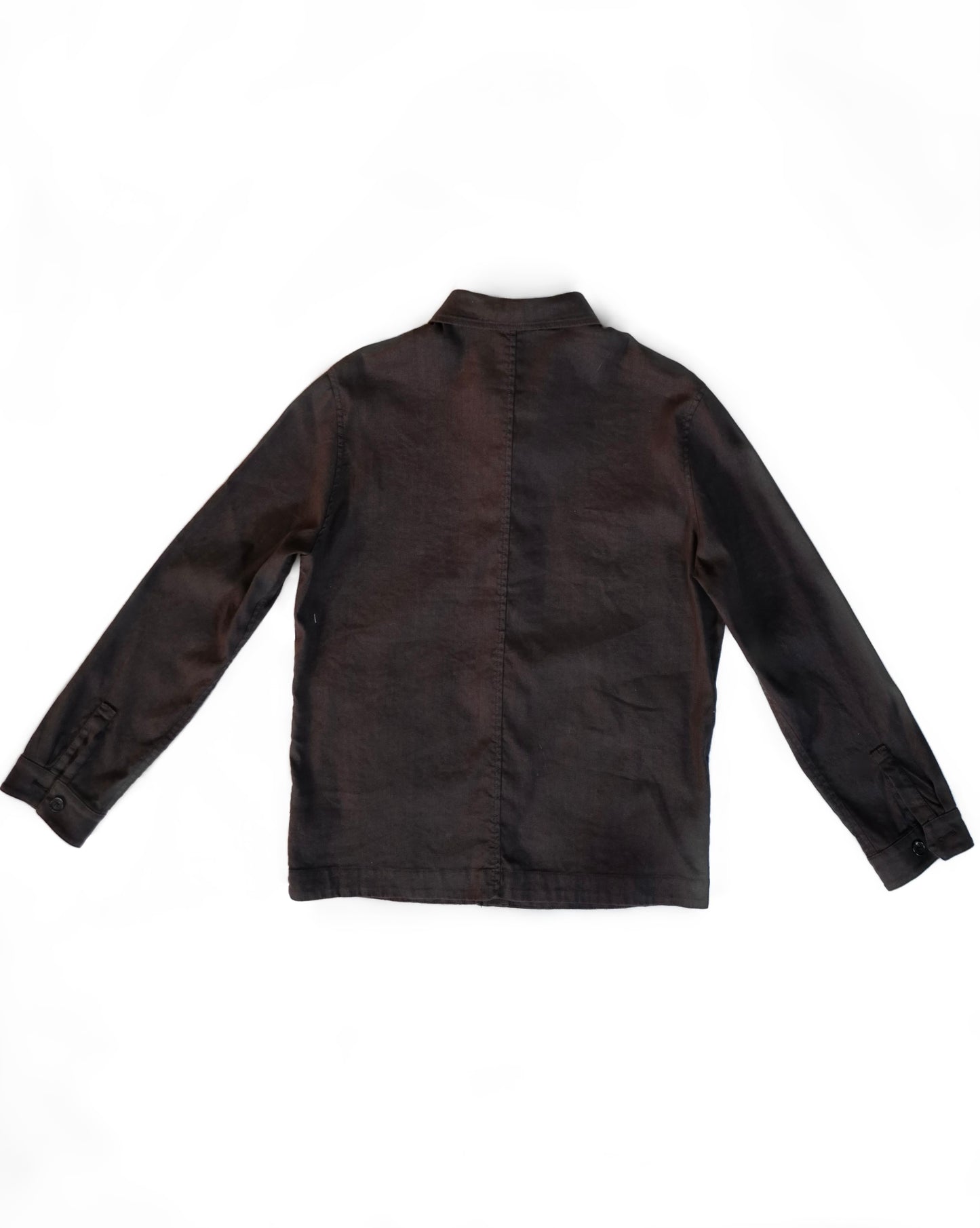 Manto Linen Cotton Stretch Overshirt - Brown