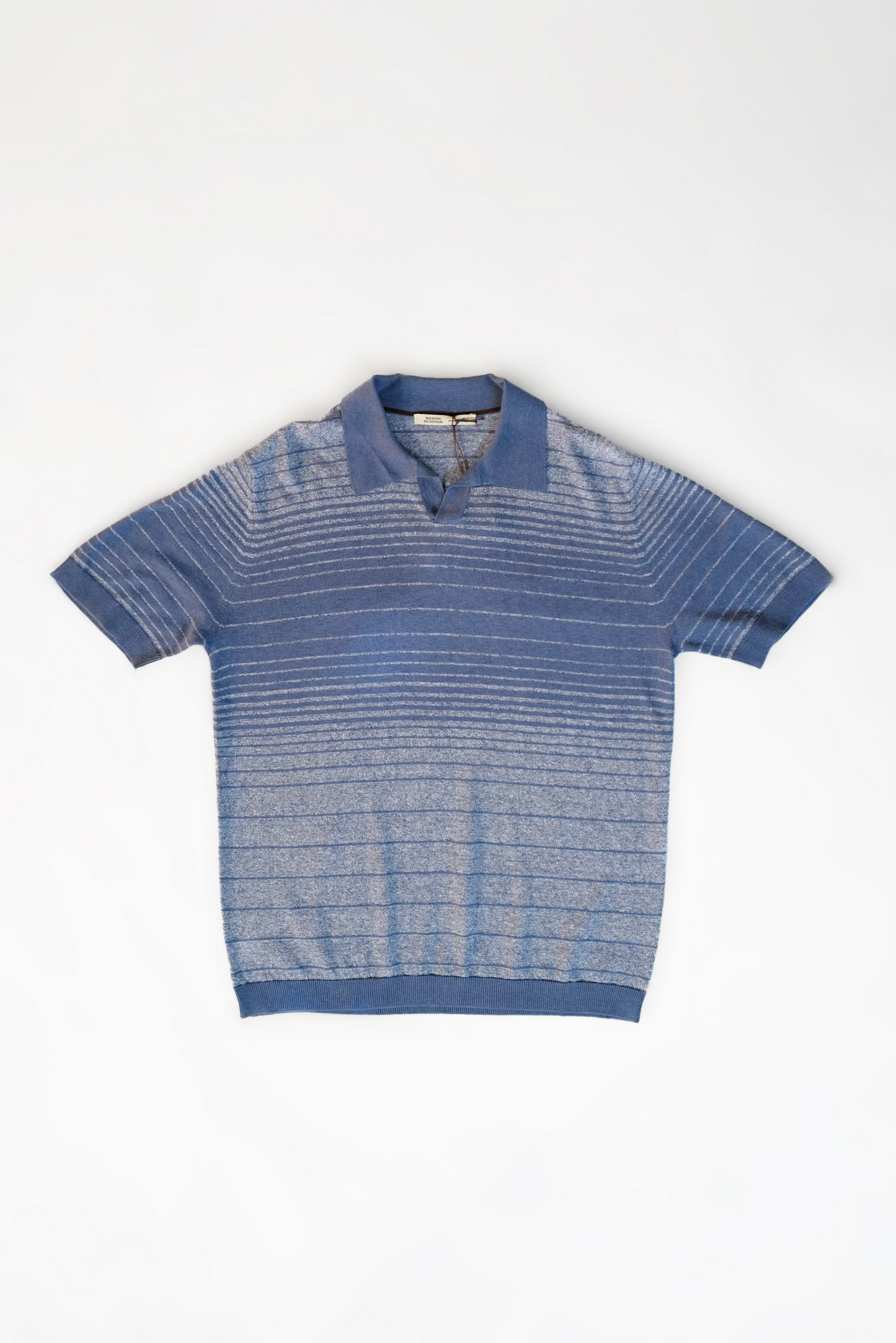 Maurizio Baldassari Marin Knit Polo - Air Blue