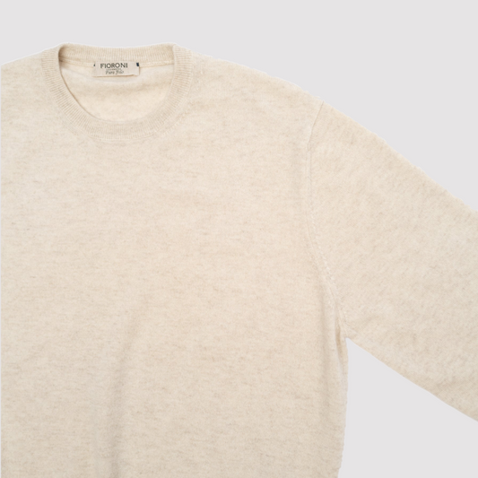 Cashmere Crew Neck Sweater - Natural