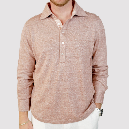 Fioroni L/S Knit Linen Polo