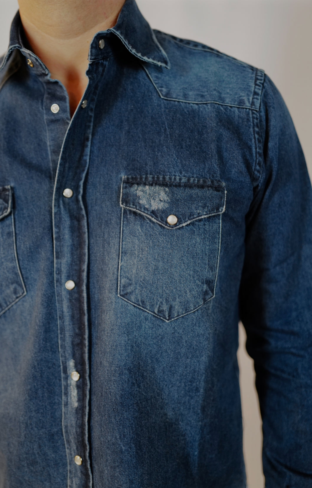 Texas Distressed Denim Shirt