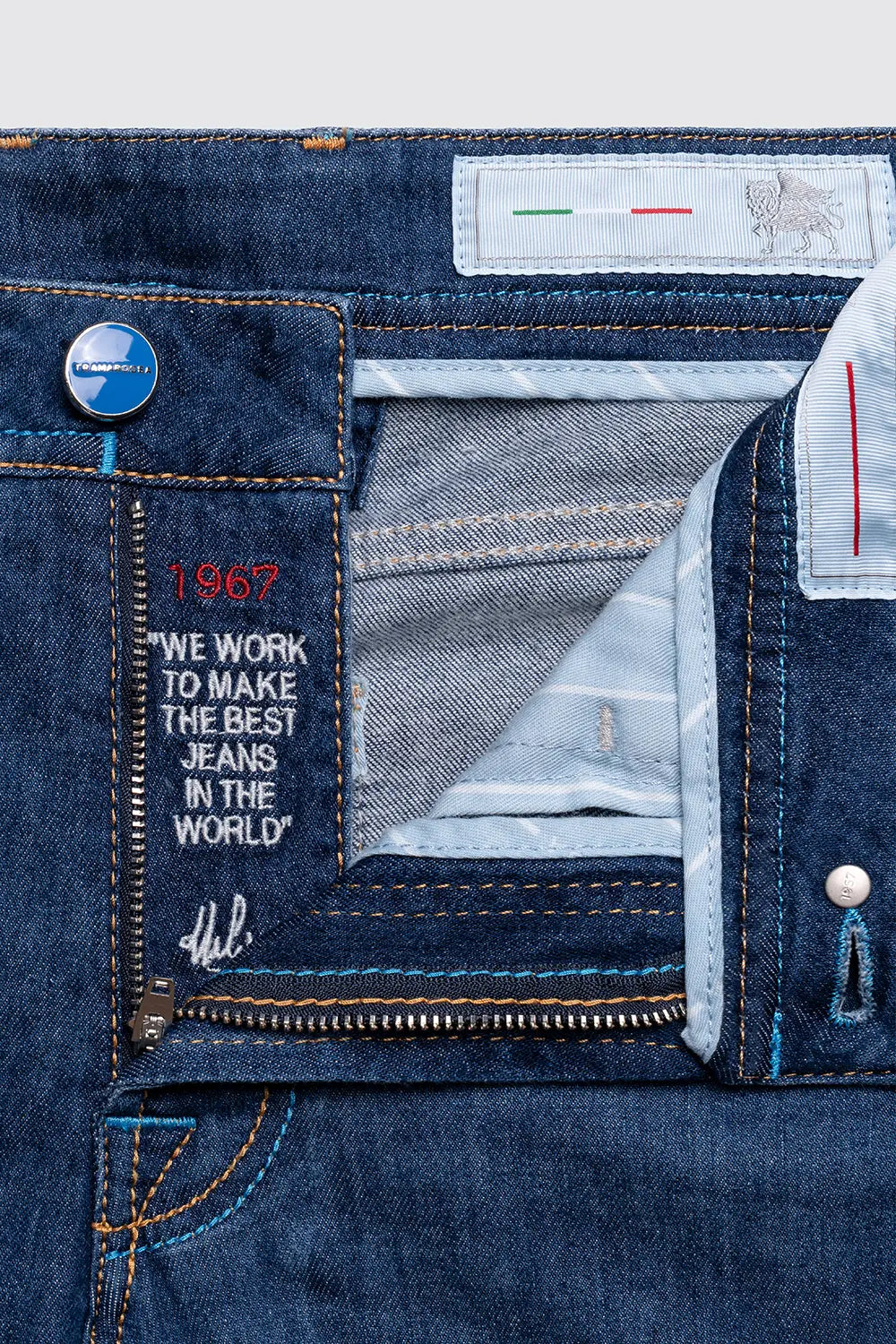5-Pocket Gabardine Pant - Blue Denim