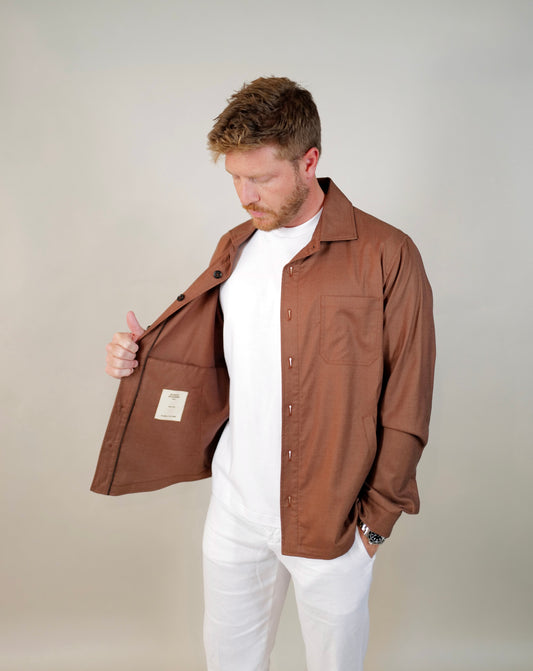 Maurizio Baldassari Cashmere/Silk Overhsirt - Brown