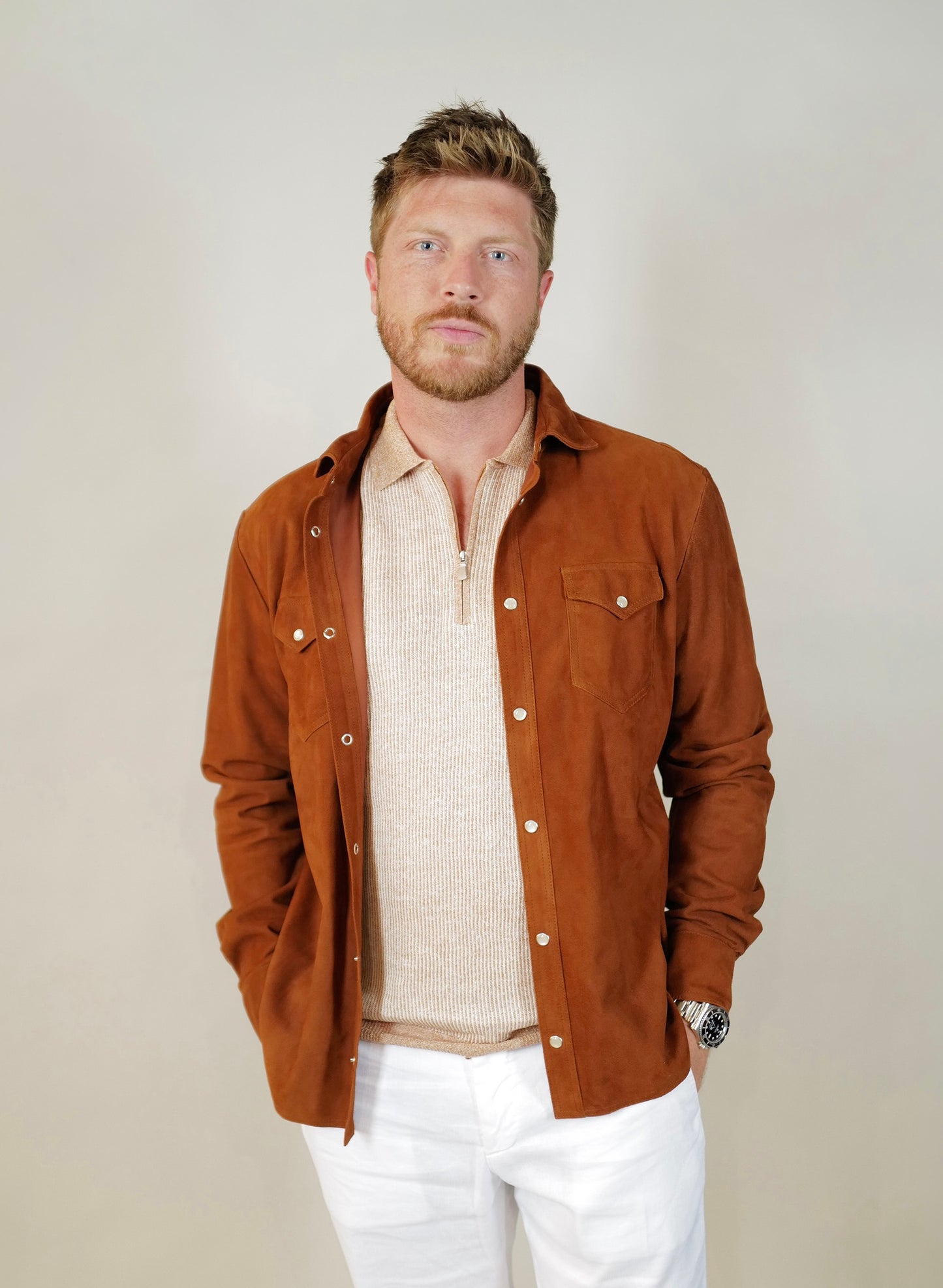 Maurizio Baldassari Suede Overshirt