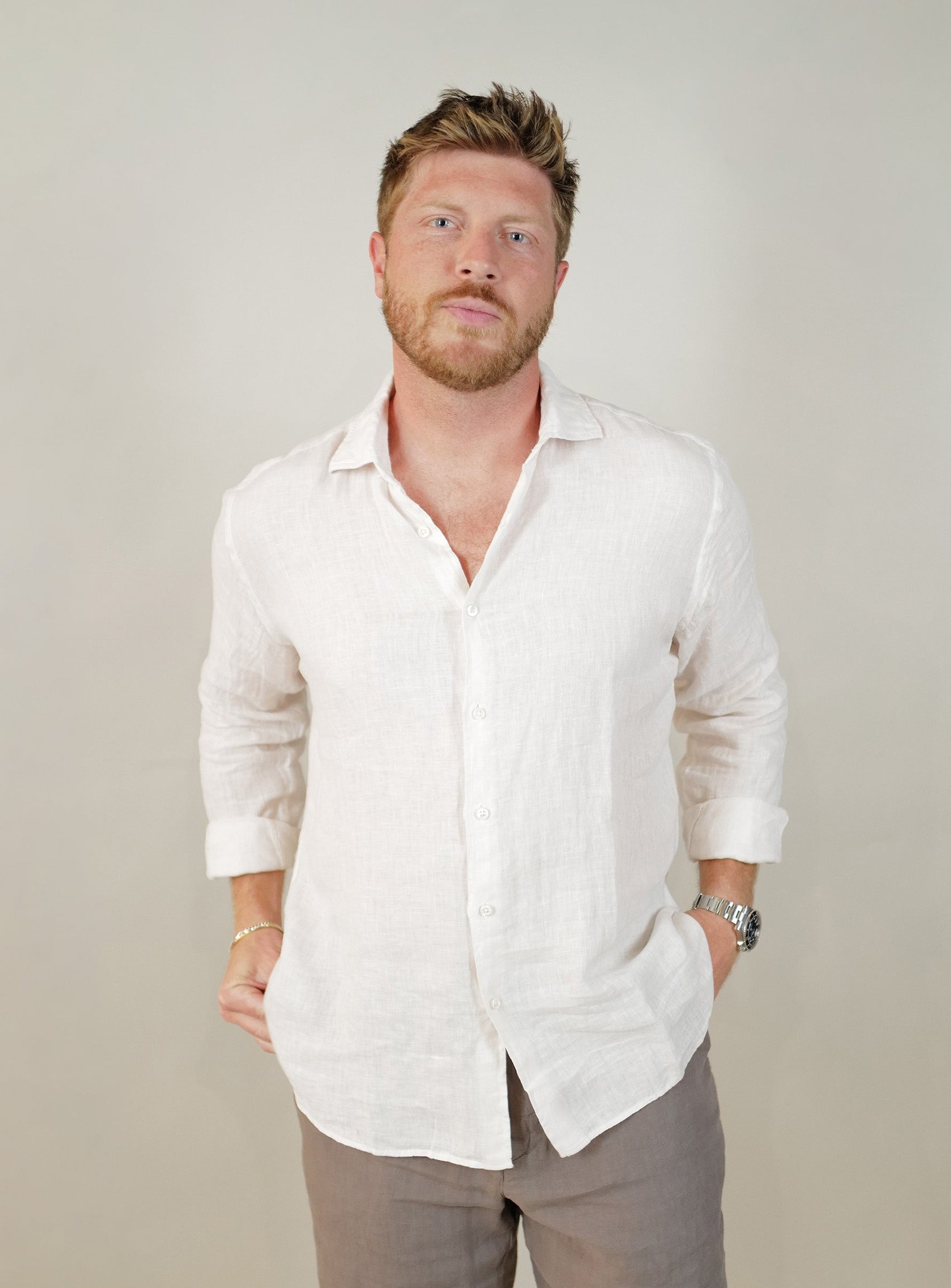 Fedeli LS Linen Button Down