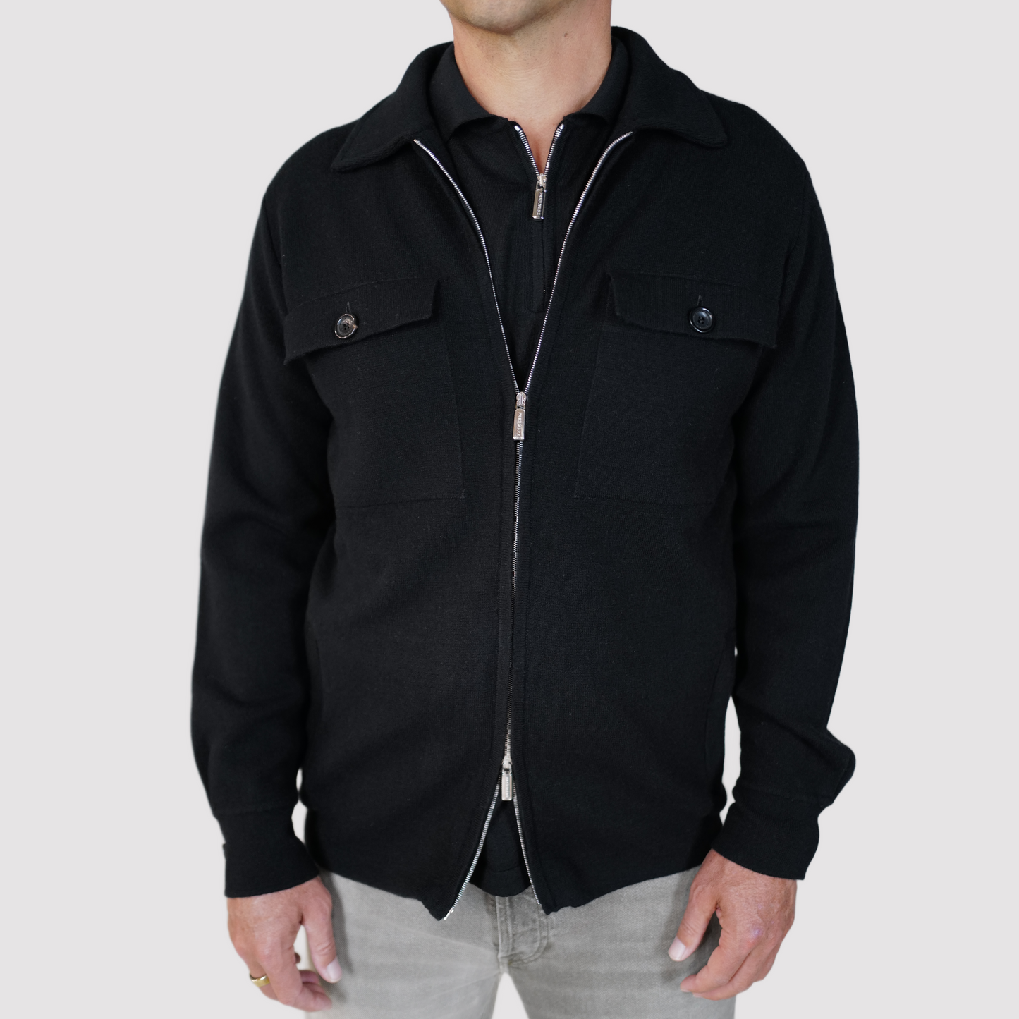 Pashmere Cashmere Zip Overshirt