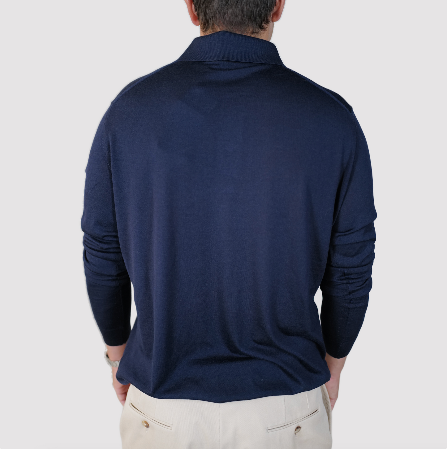 Kiton 14 Micron Long-Sleeve Polo