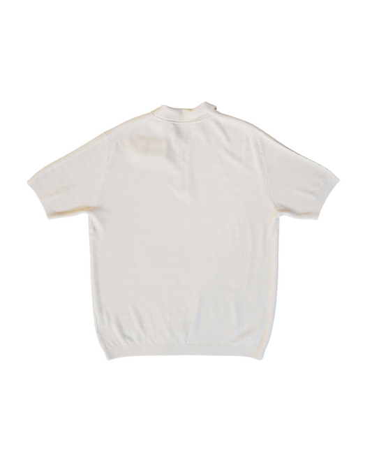 Maurizio Baldassari S/S Polo Zip - Cream